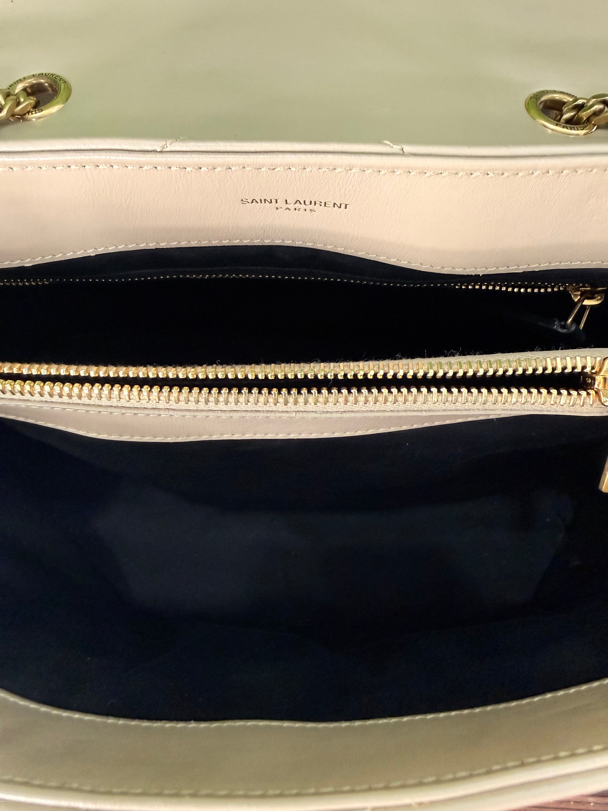 YSL Leather Loulou Beige