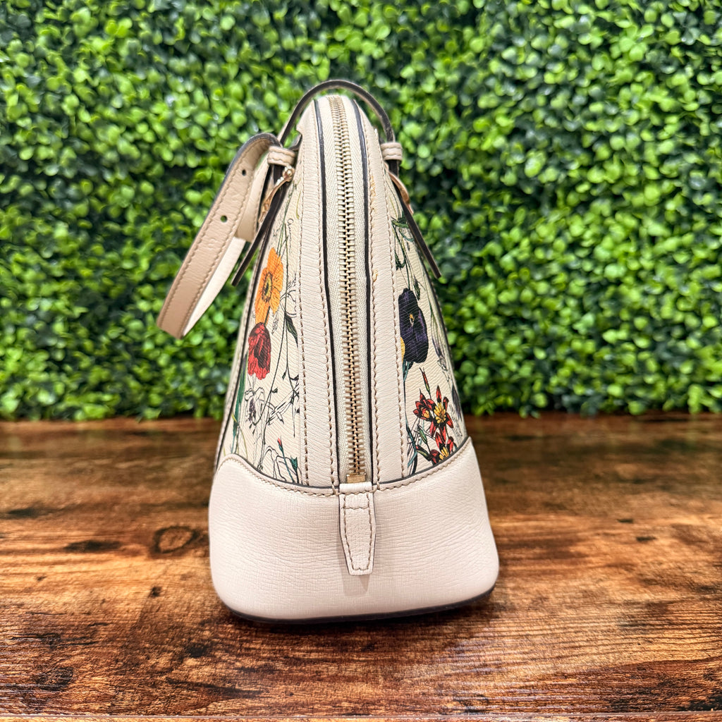 Gucci Floral Print Dome Bag