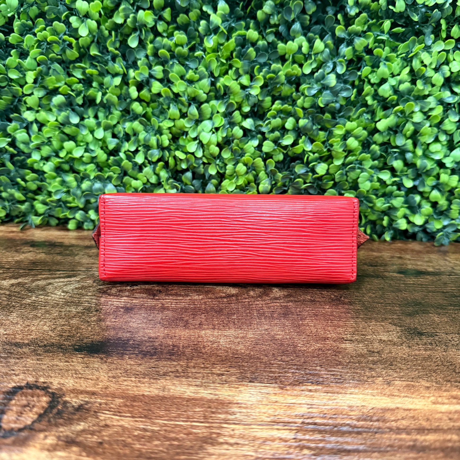 Louis Vuitton Red Epi Leather Cosmetic Pouch