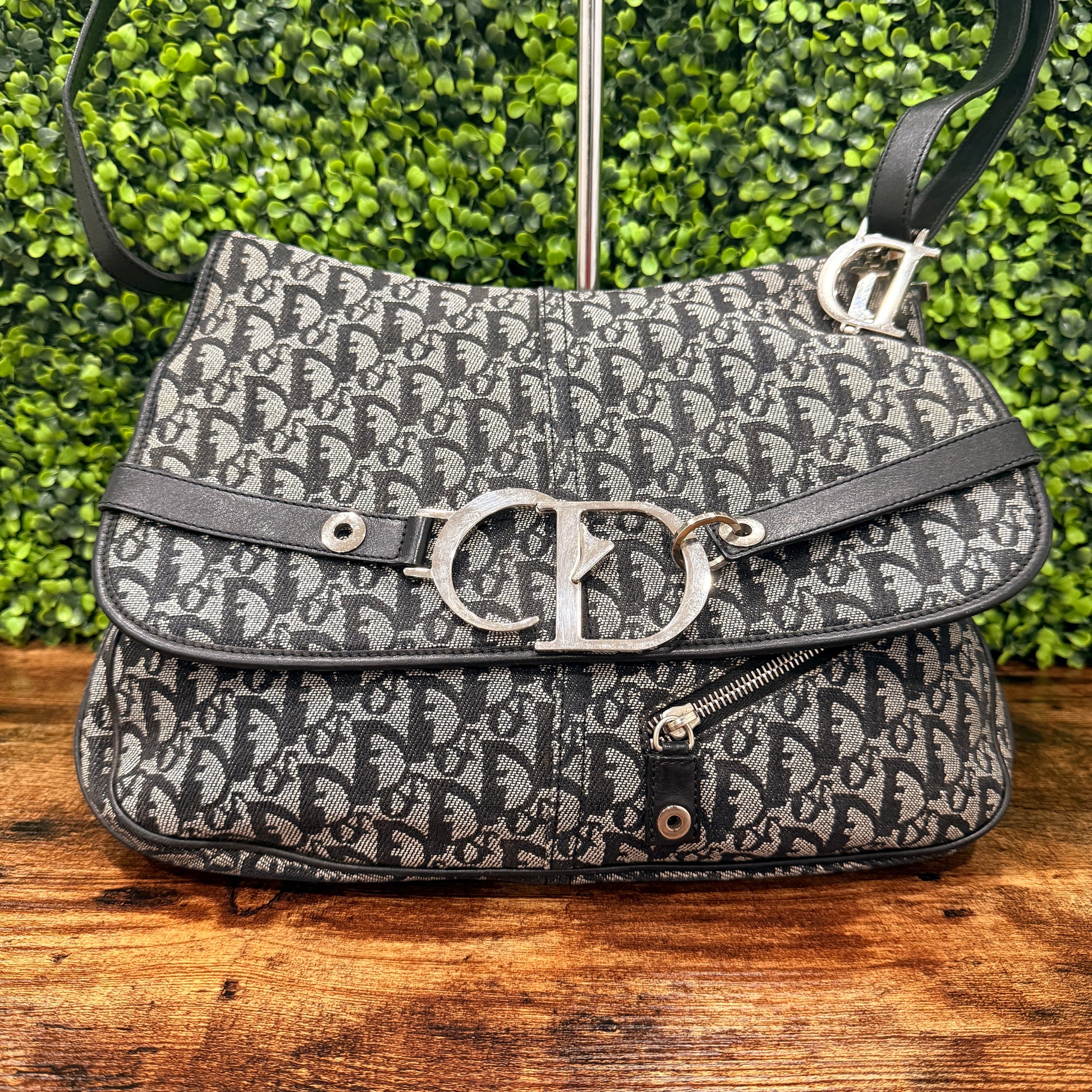 Dior Vintage Oblique Canvas Bag