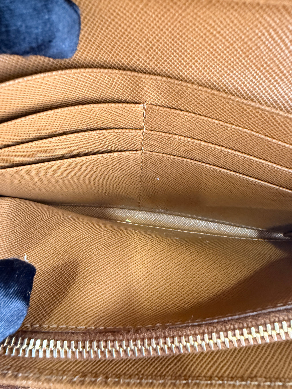 Prada Beige Saffiano Continental Flap Wallet