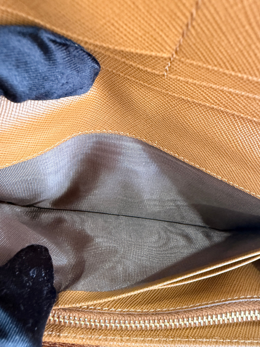Prada Beige Saffiano Continental Flap Wallet