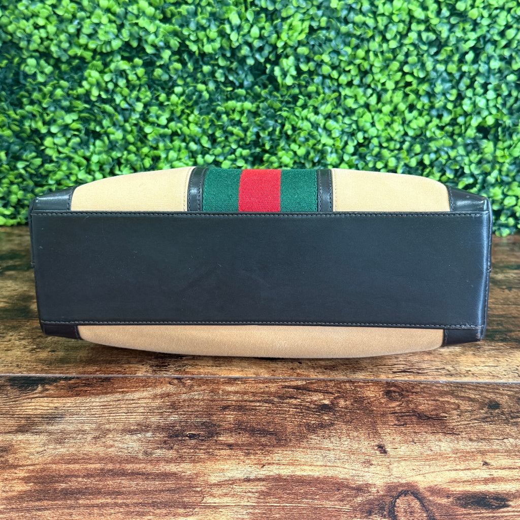 Gucci Vintage Web Sherry Line Tote Bag