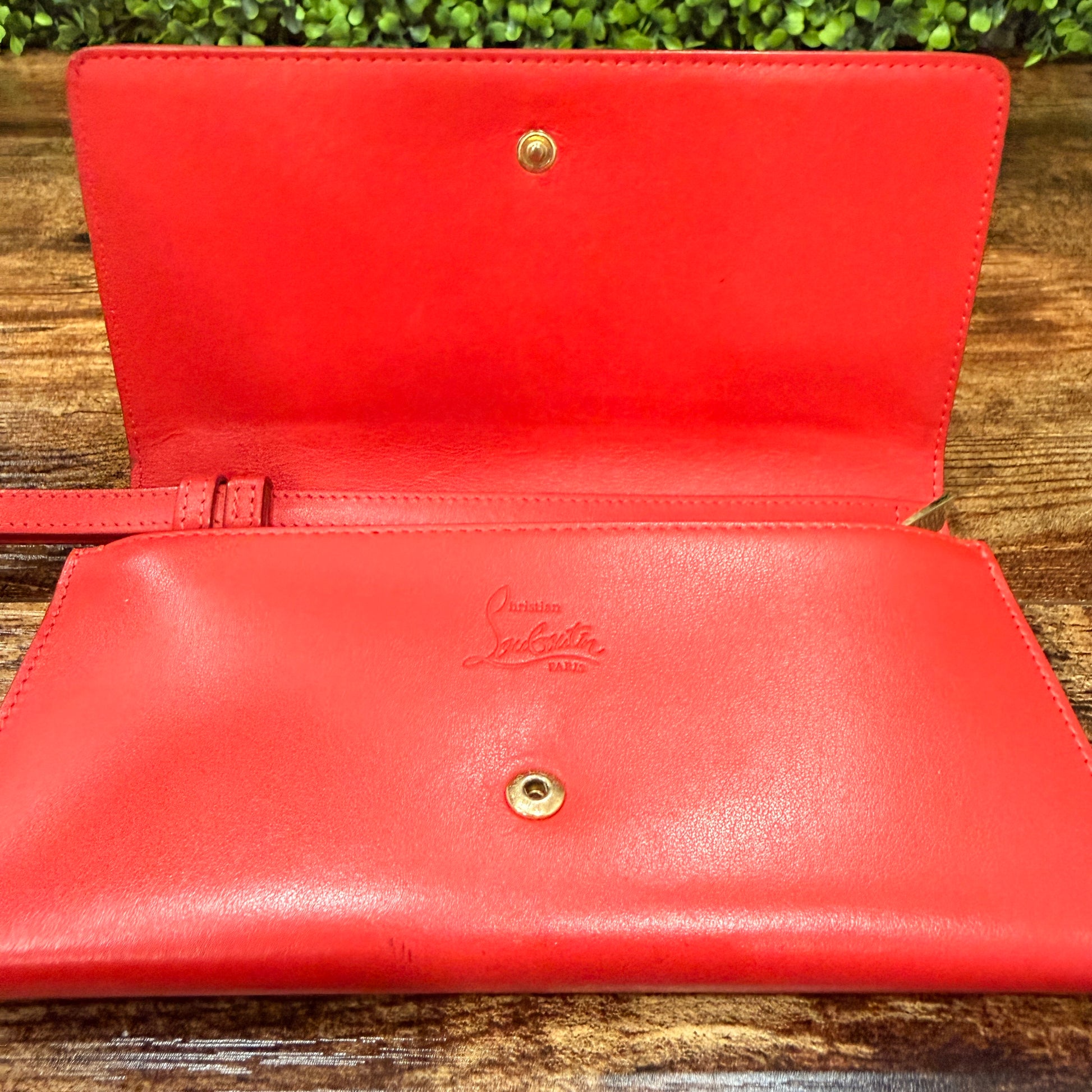 Louboutin Wristlet Wallet Red