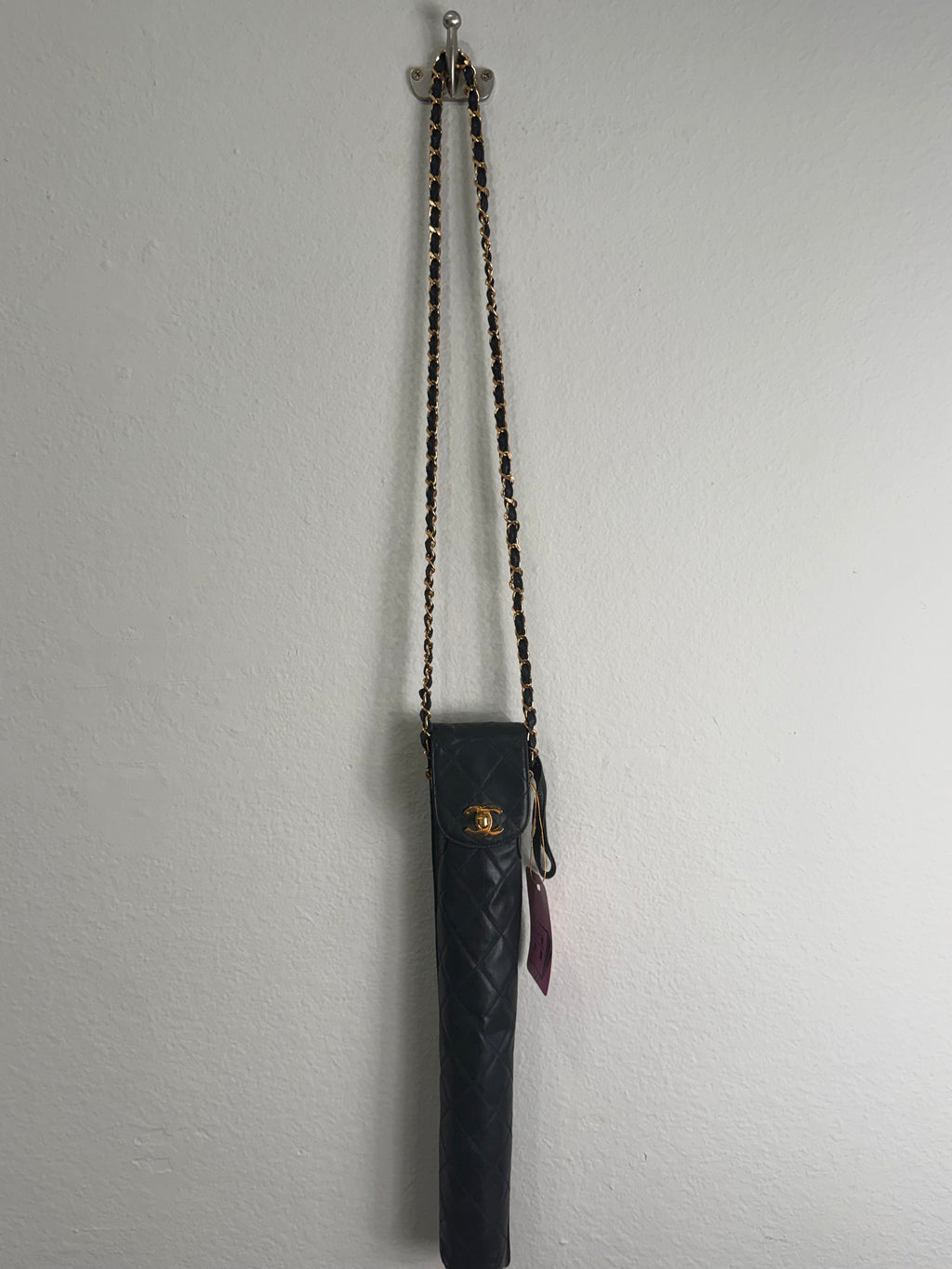 Chanel Vintage Black Quilted Umbrella