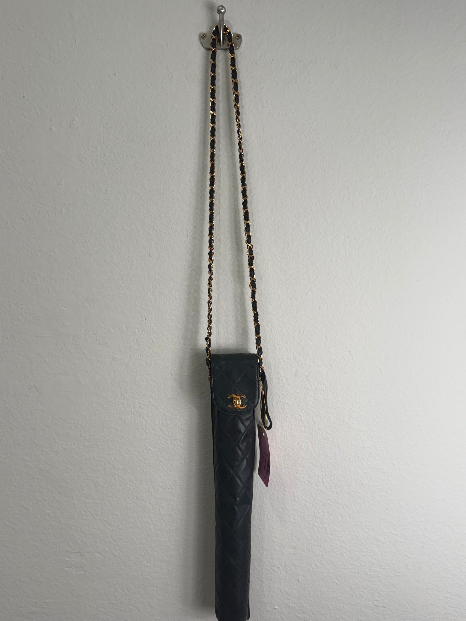 Chanel Vintage Black Quilted Umbrella