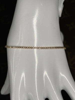 Bracelet Tennis Yellow Gold 18 K w/Diamonds