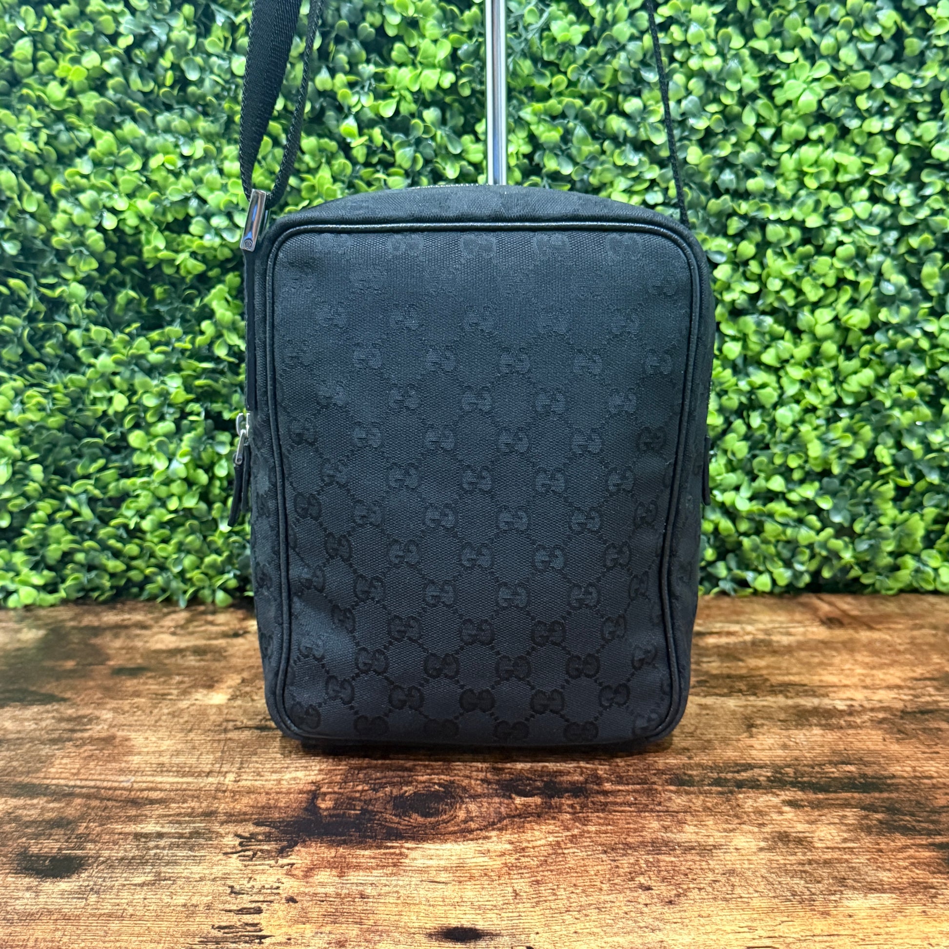 Gucci Black GG Canvas Crossbody