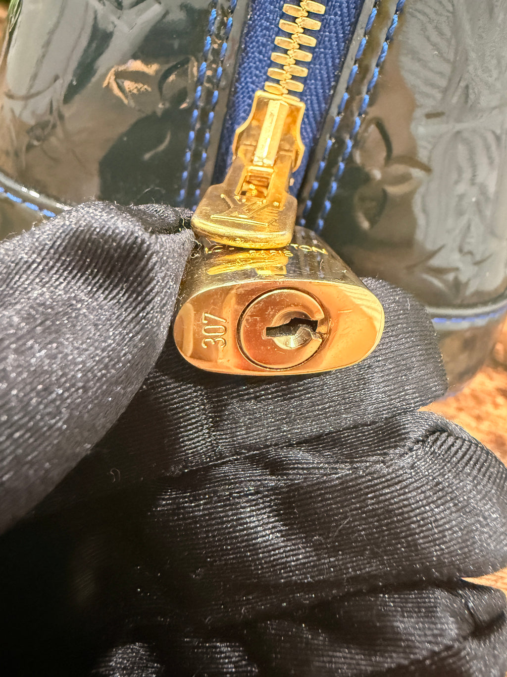 Louis Vuitton Alma Vernis Patent Monogram
