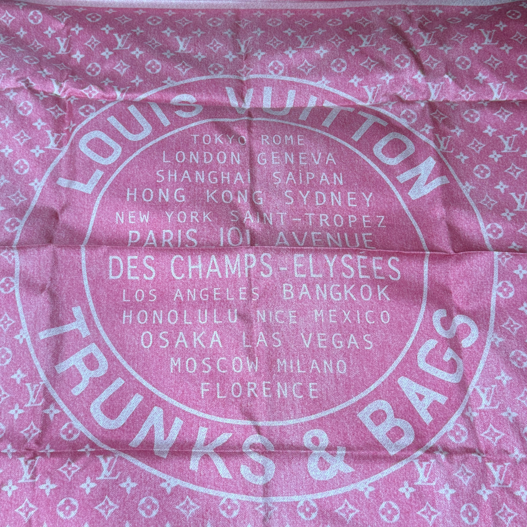 Louis Vuitton Denim Stamp Square 90 Pink
