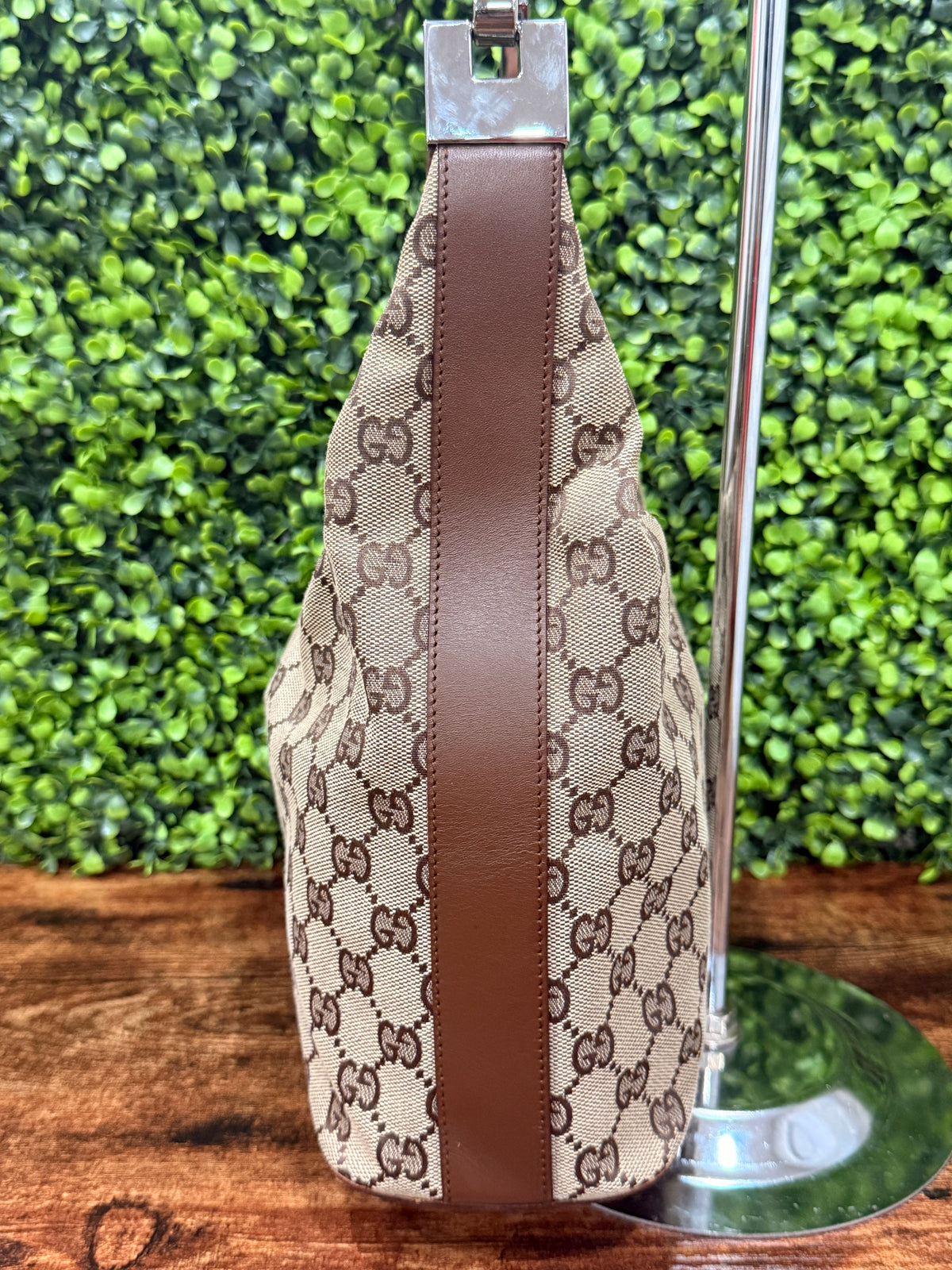 Gucci Vintage GG Canvas Shoulder Bag