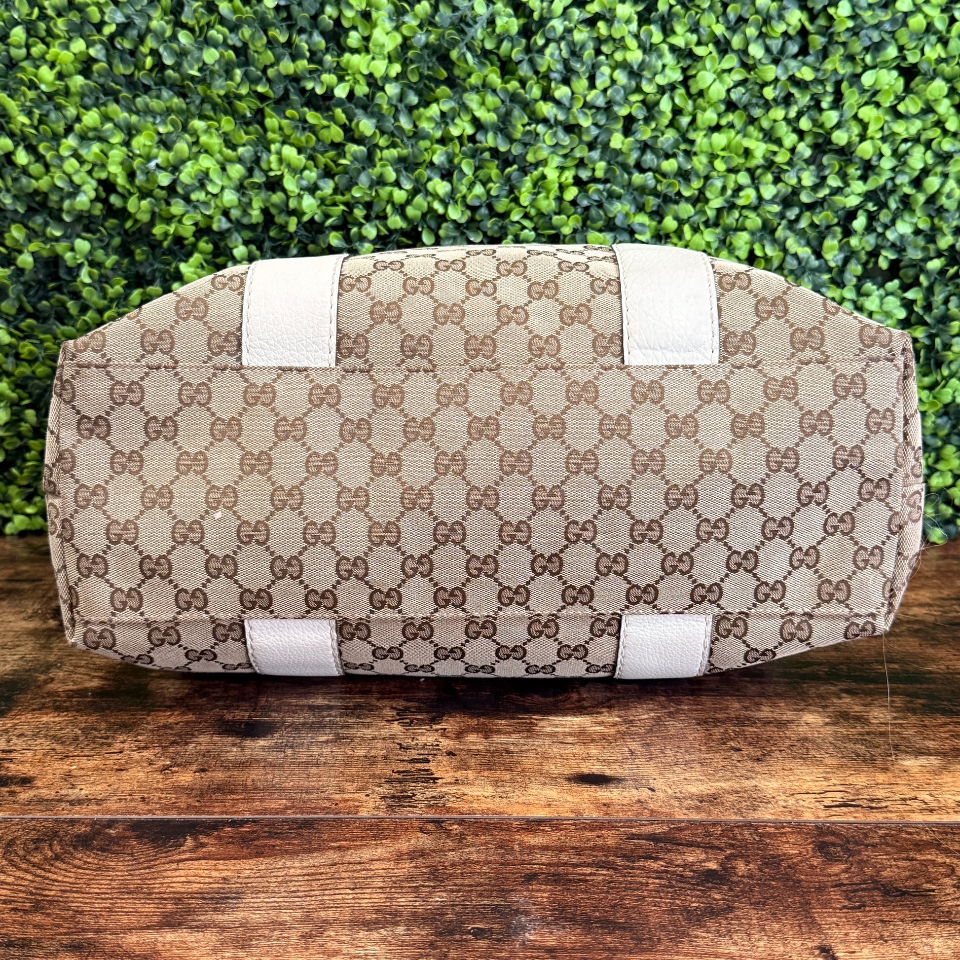 Gucci GG Canvas Bamboo Bar Tote