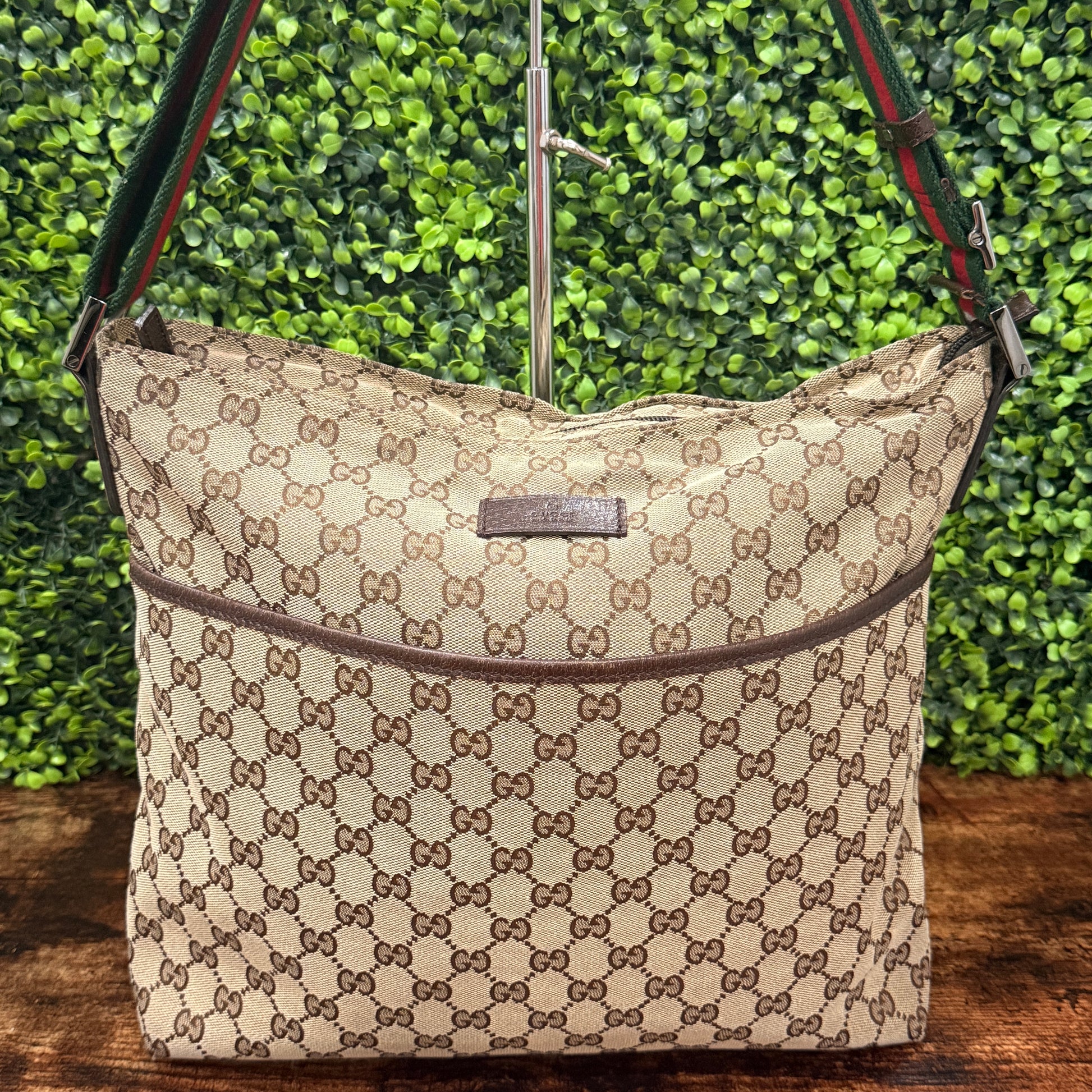 Gucci GG Canvas Web Crossbody Bag