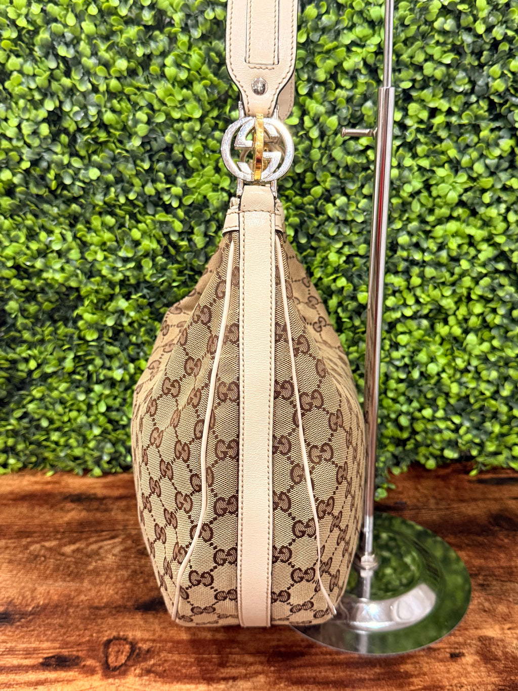 Gucci Twins GG Canvas Hobo Bag