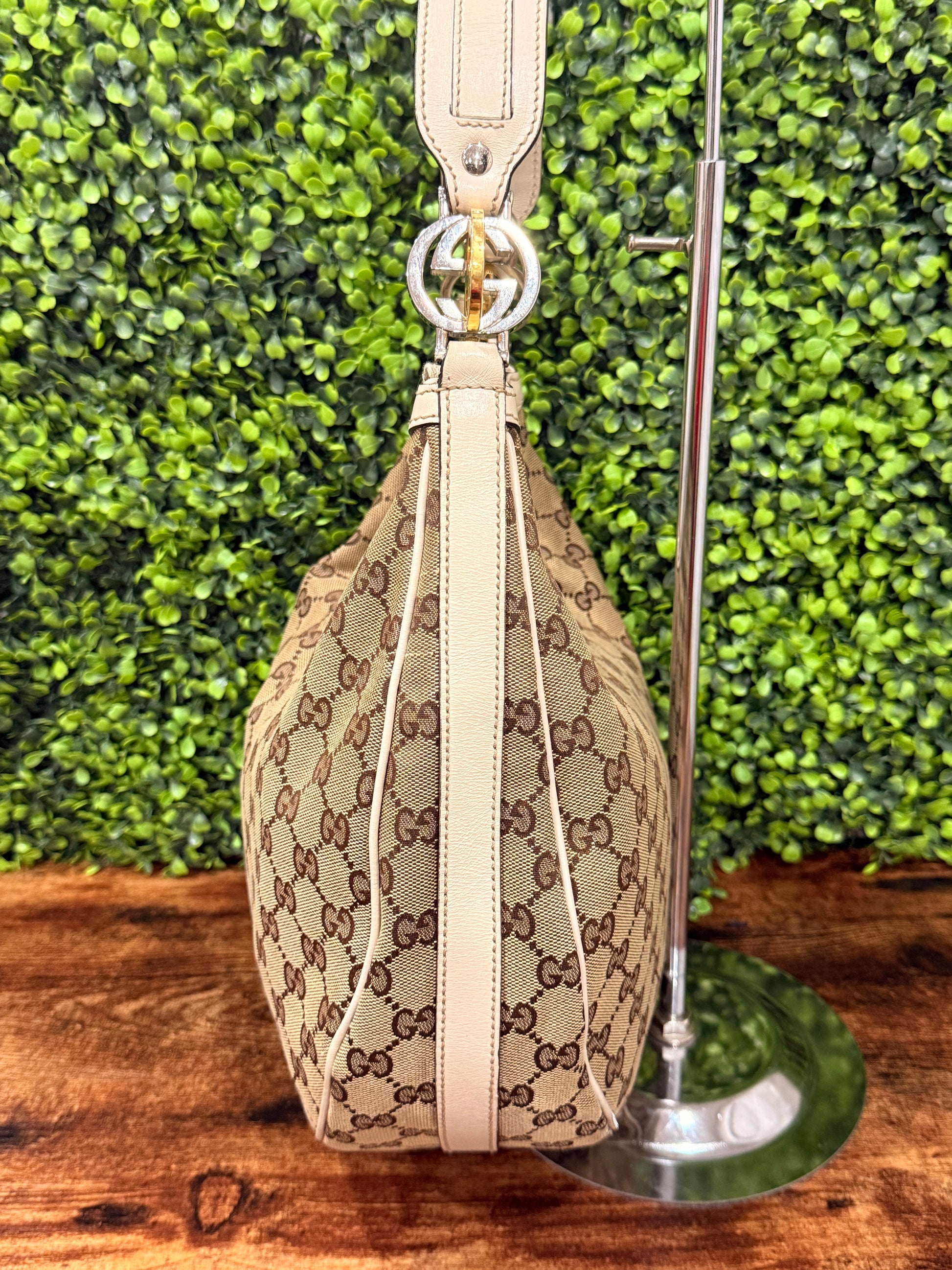 Gucci Twins GG Canvas Hobo Bag