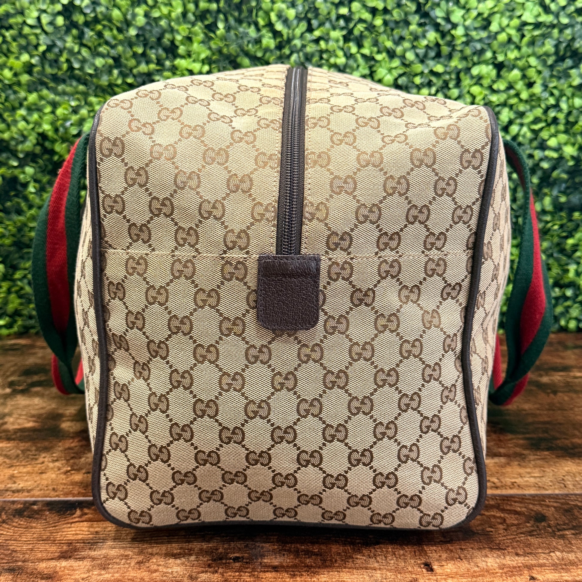 Gucci GG Canvas Web Duffle Bag