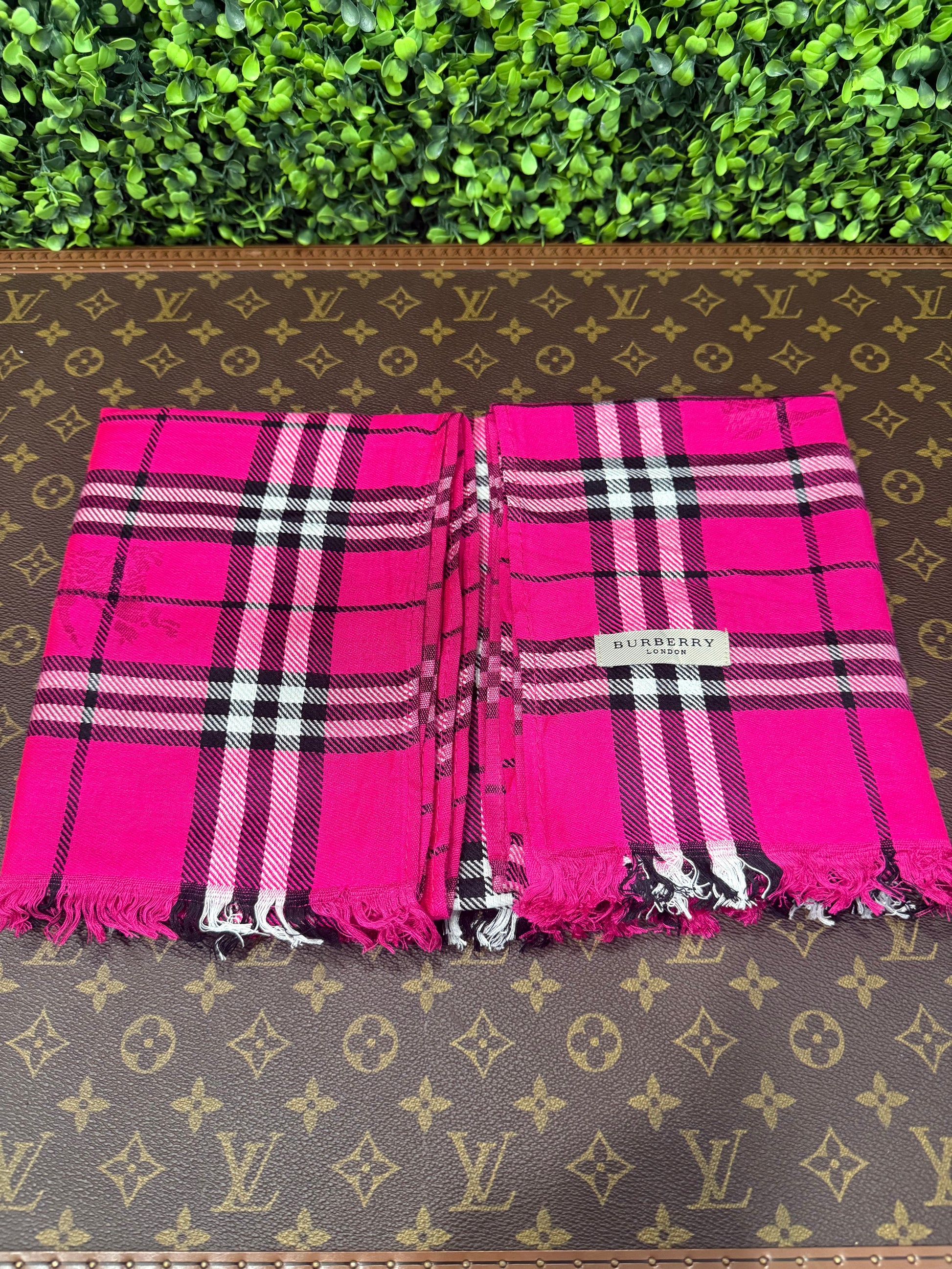 Burberry Pink Giant Wool Scarf