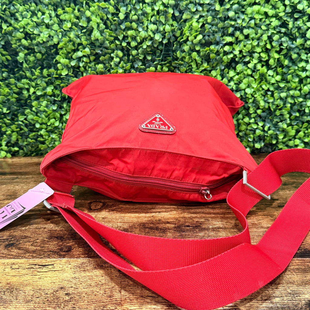 Prada Red Tessuto Nylon Bag