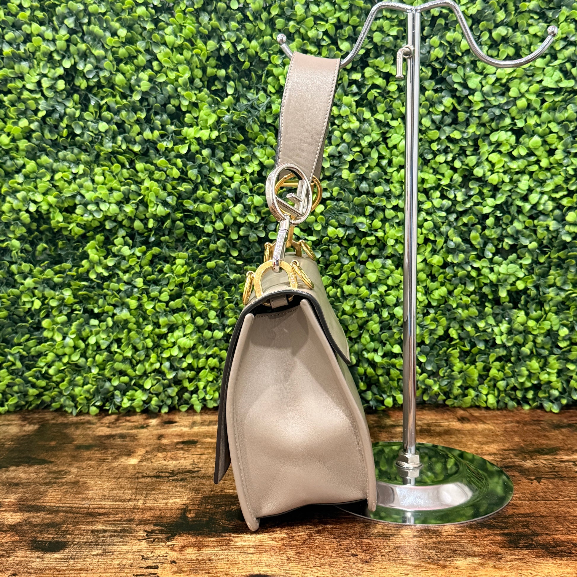 Fendi Kan I F Beige Shoulder Bag