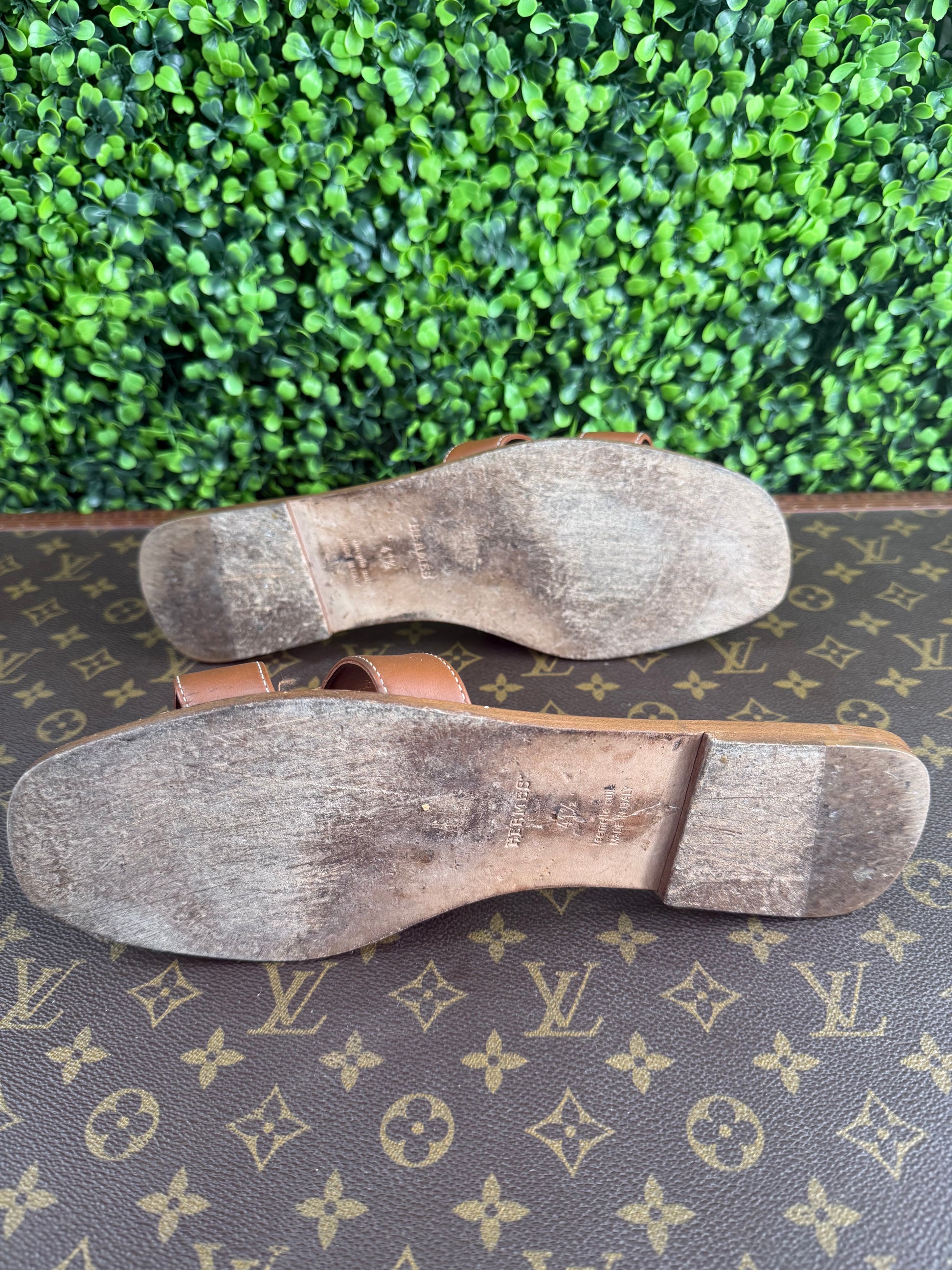 Hermes Oran Leather Sandals