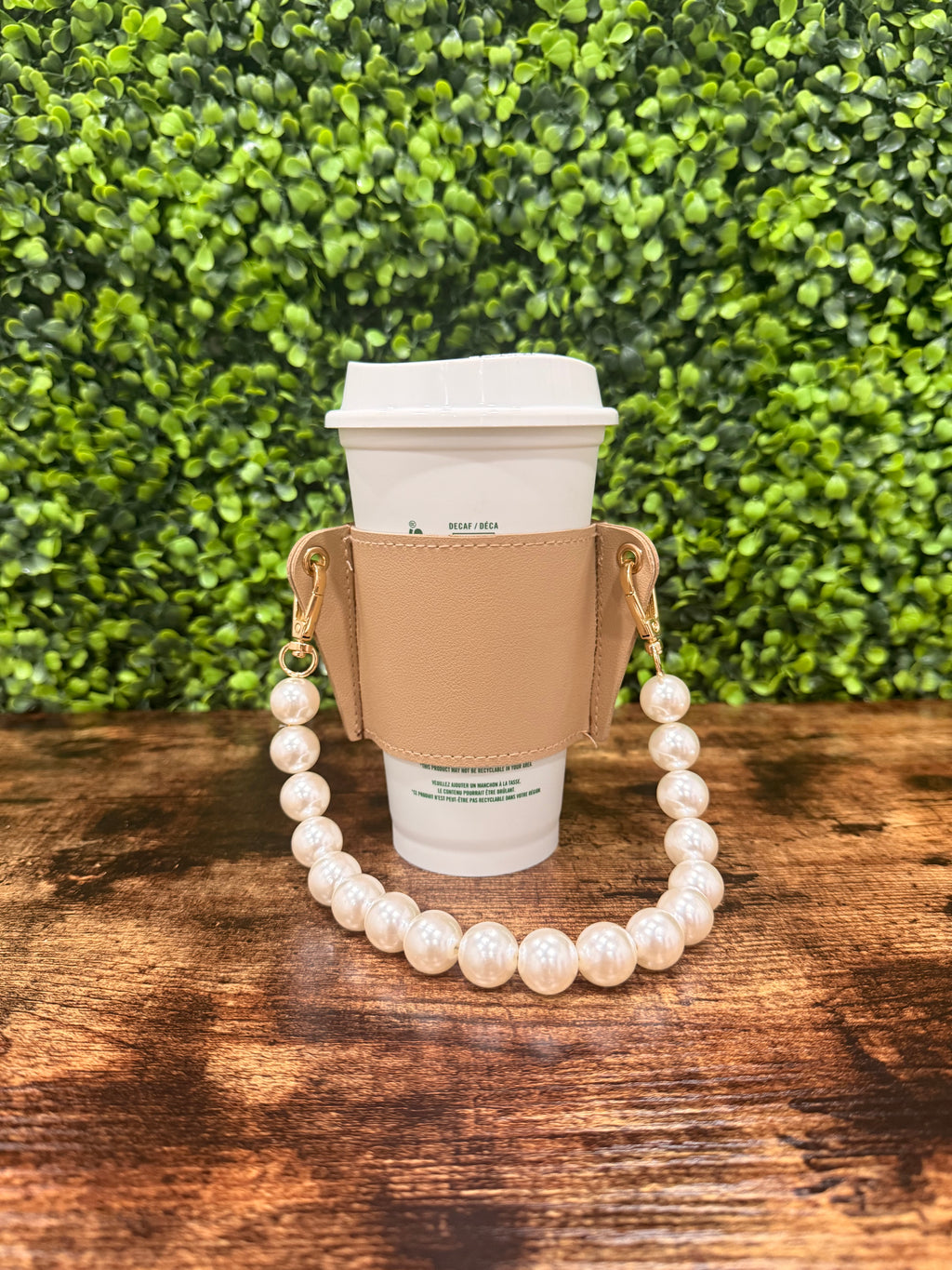 Repurposed Leather Canvas Cupholder
