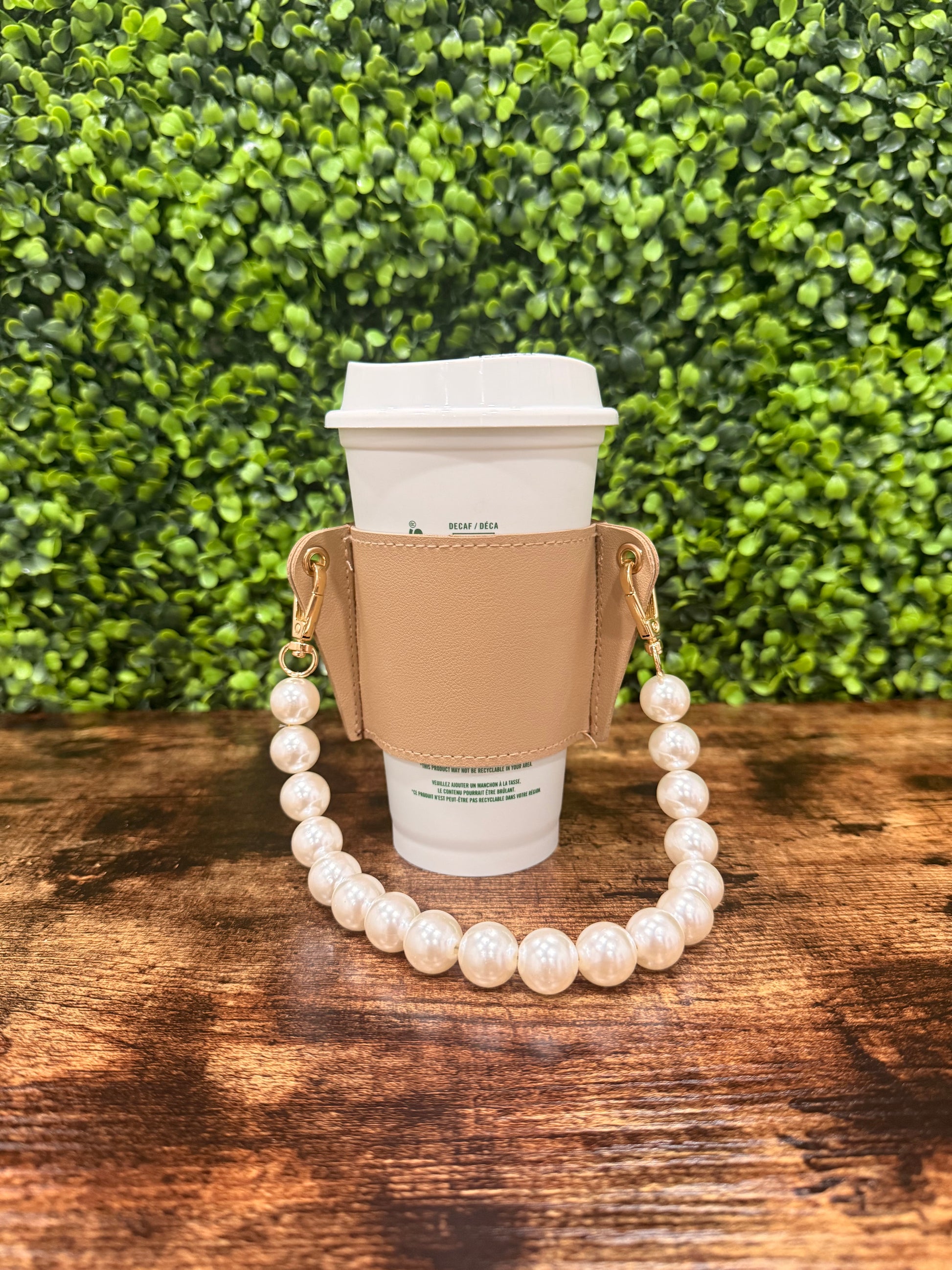 Repurposed Leather Canvas Cupholder