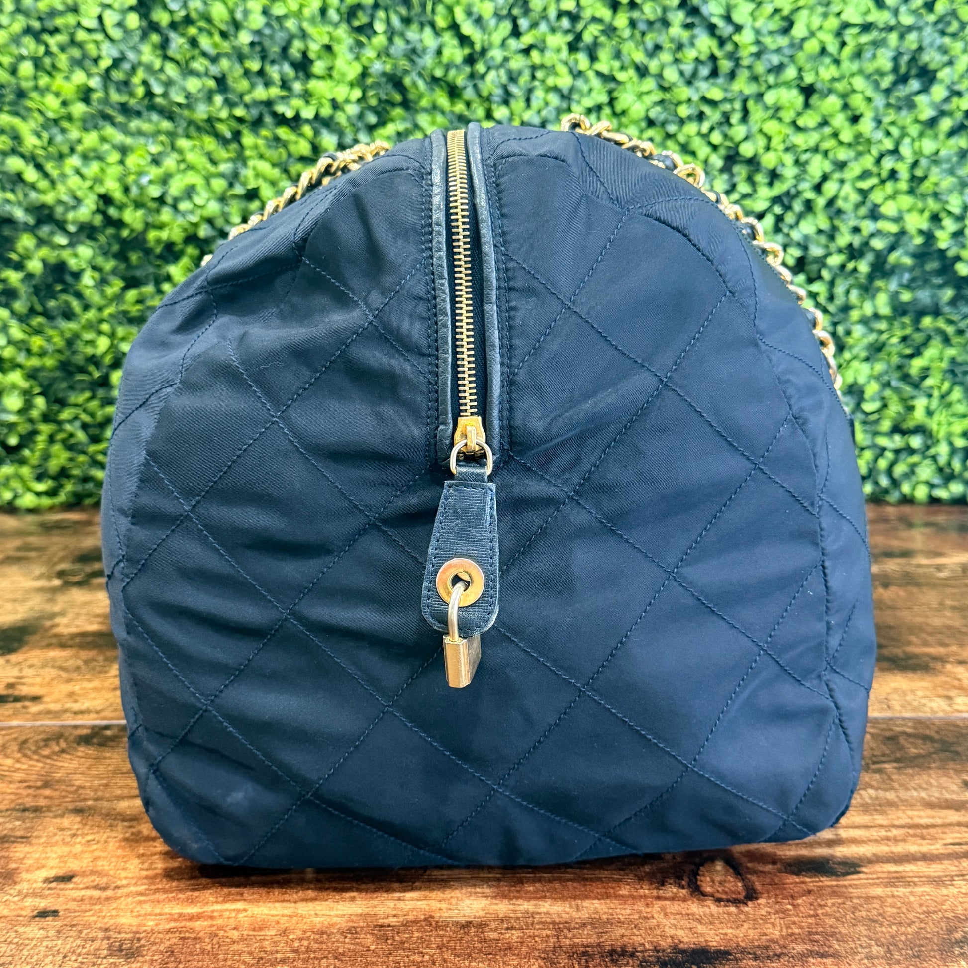 Prada Tessuto Nylon Quilted Chain Tote