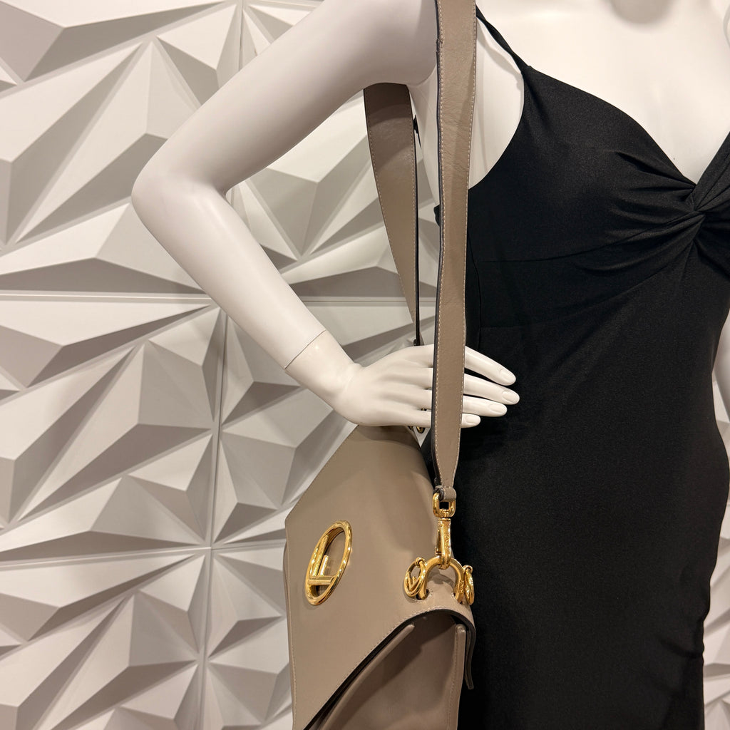 Fendi Kan I F Beige Shoulder Bag