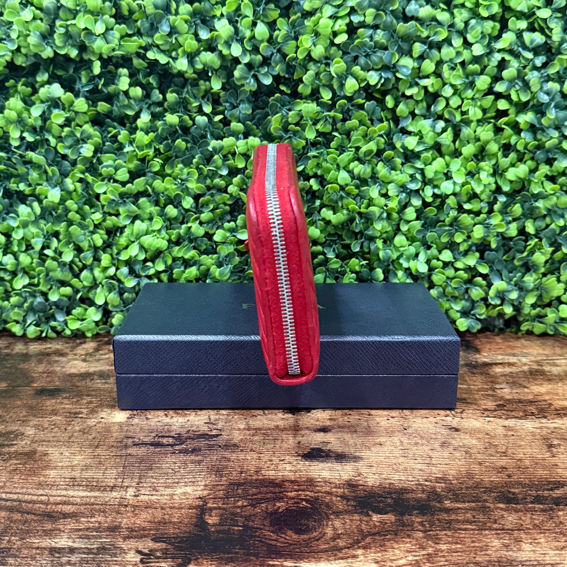 Prada Red Diagramme Wallet