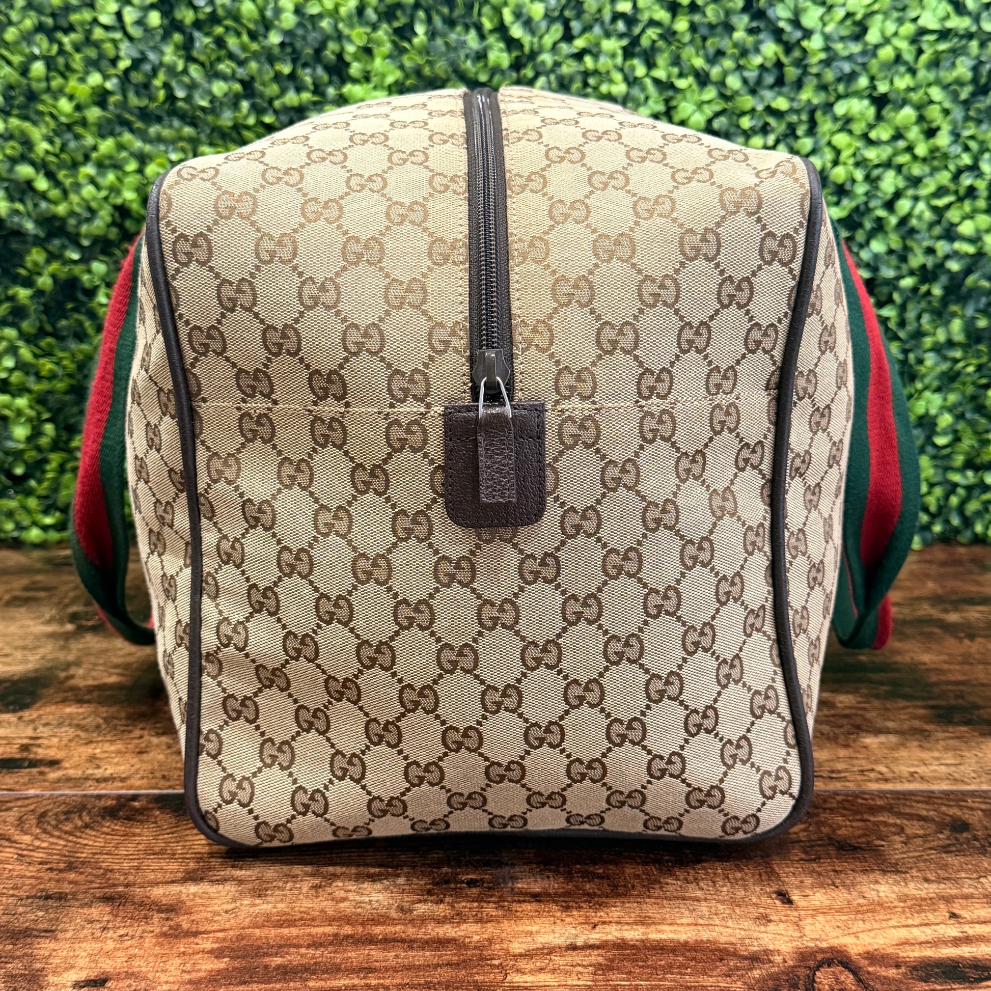 Gucci GG Canvas Web Duffle Bag