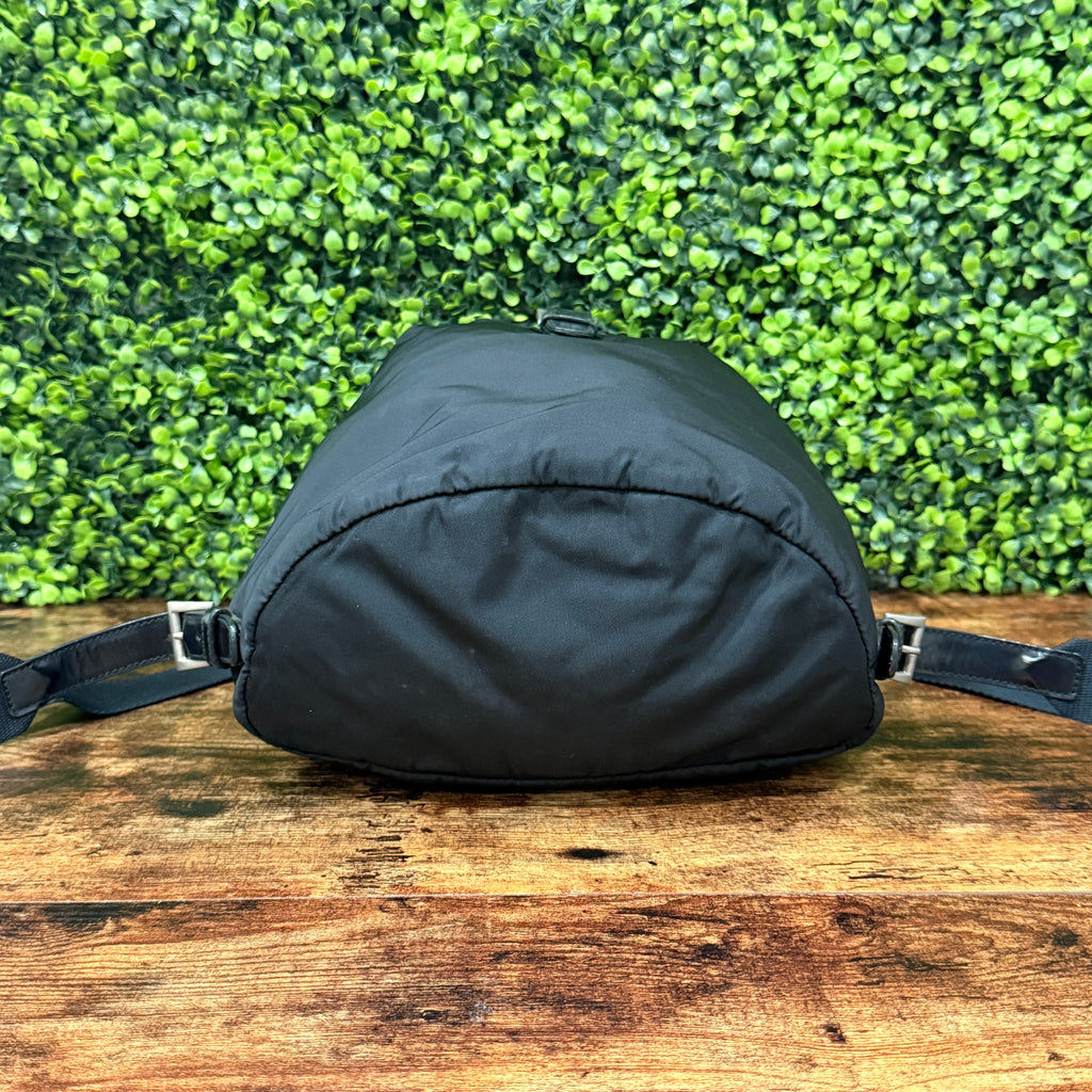Prada Black Tessuto Drawstring Backpack