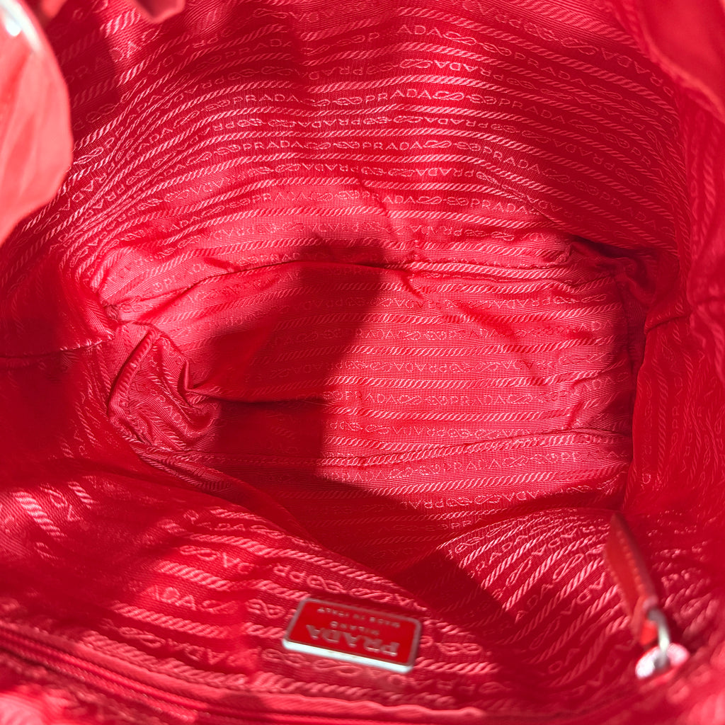 Prada Tessuto Vela Nylon Backpack Red