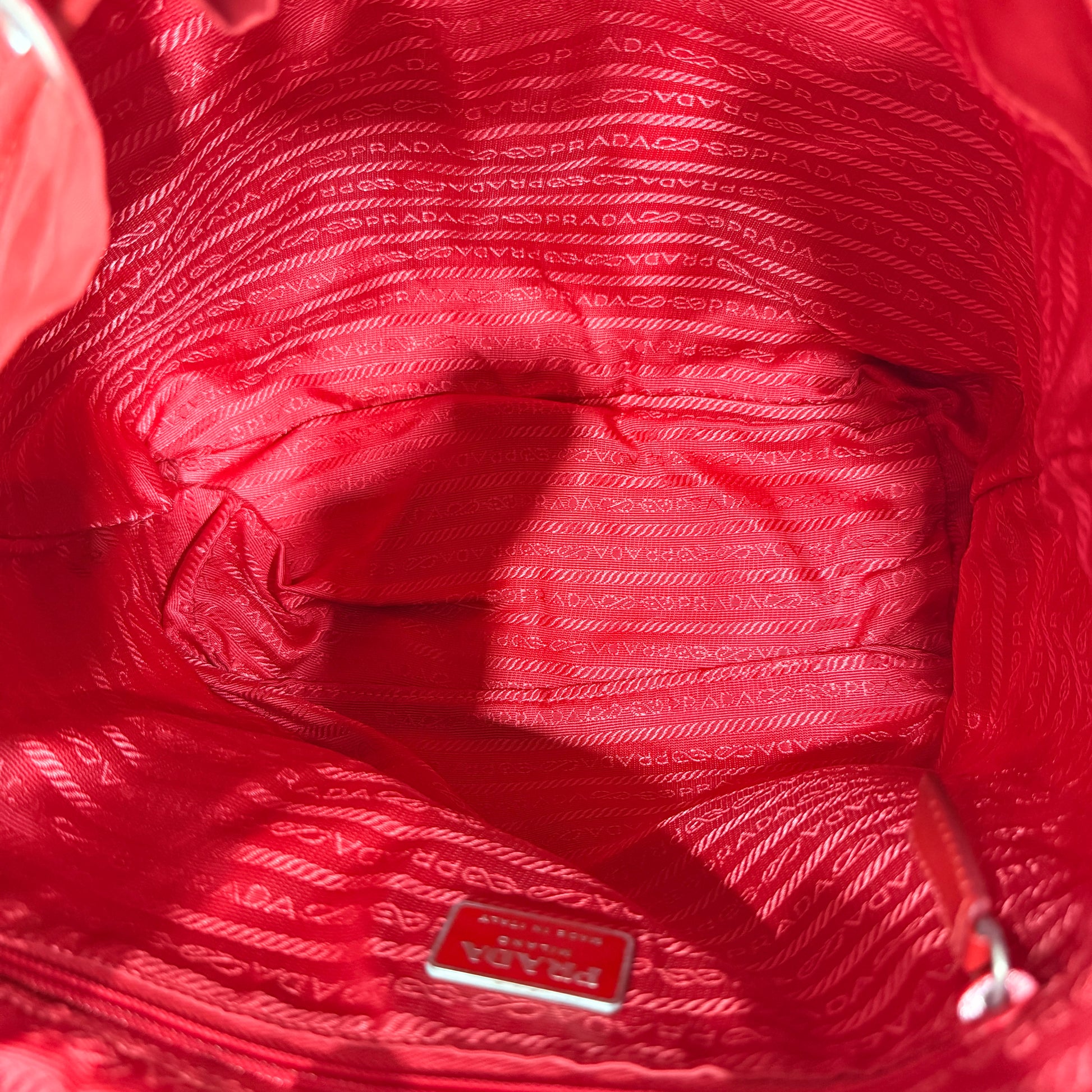 Prada Tessuto Vela Nylon Backpack Red