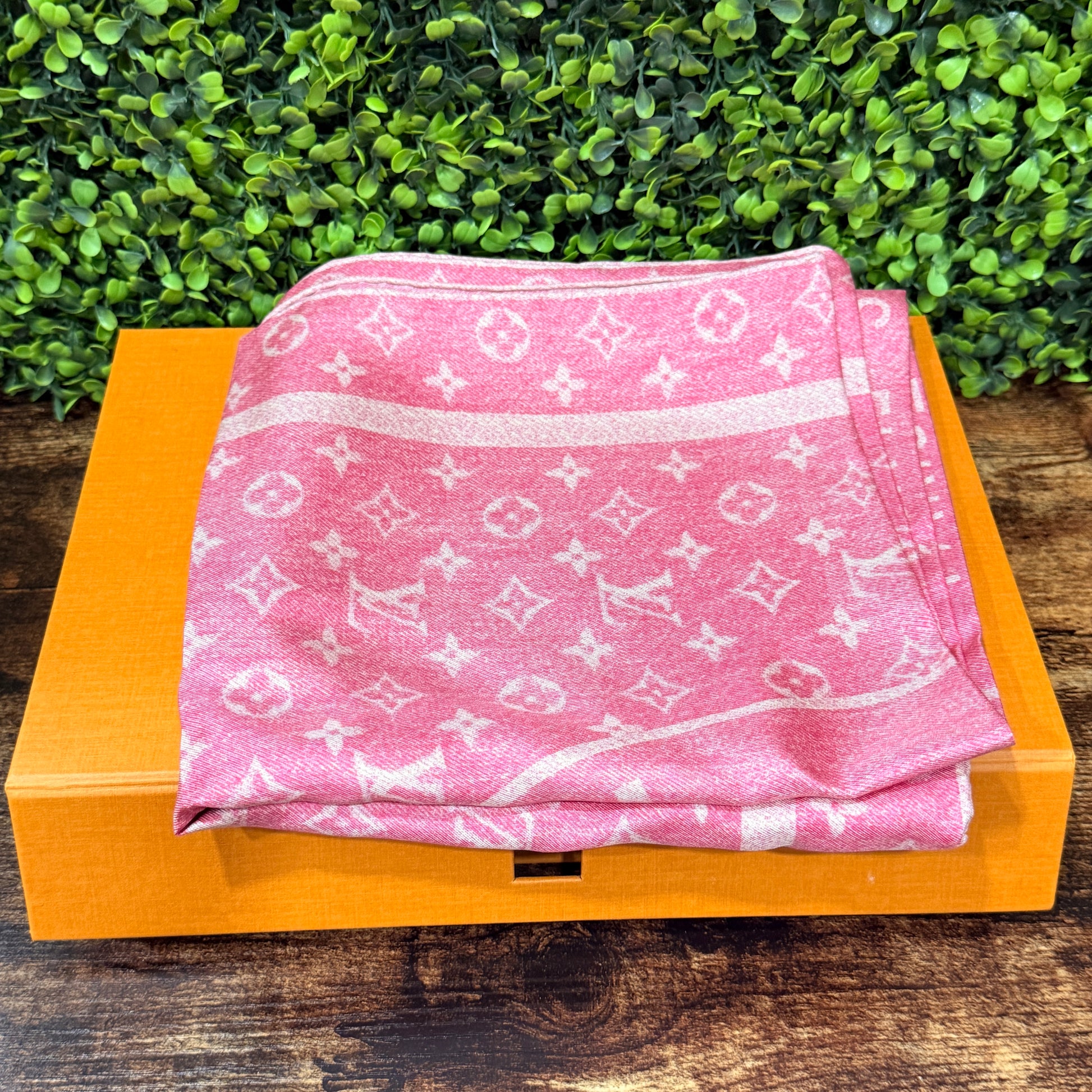 Louis Vuitton Denim Stamp Square 90 Pink