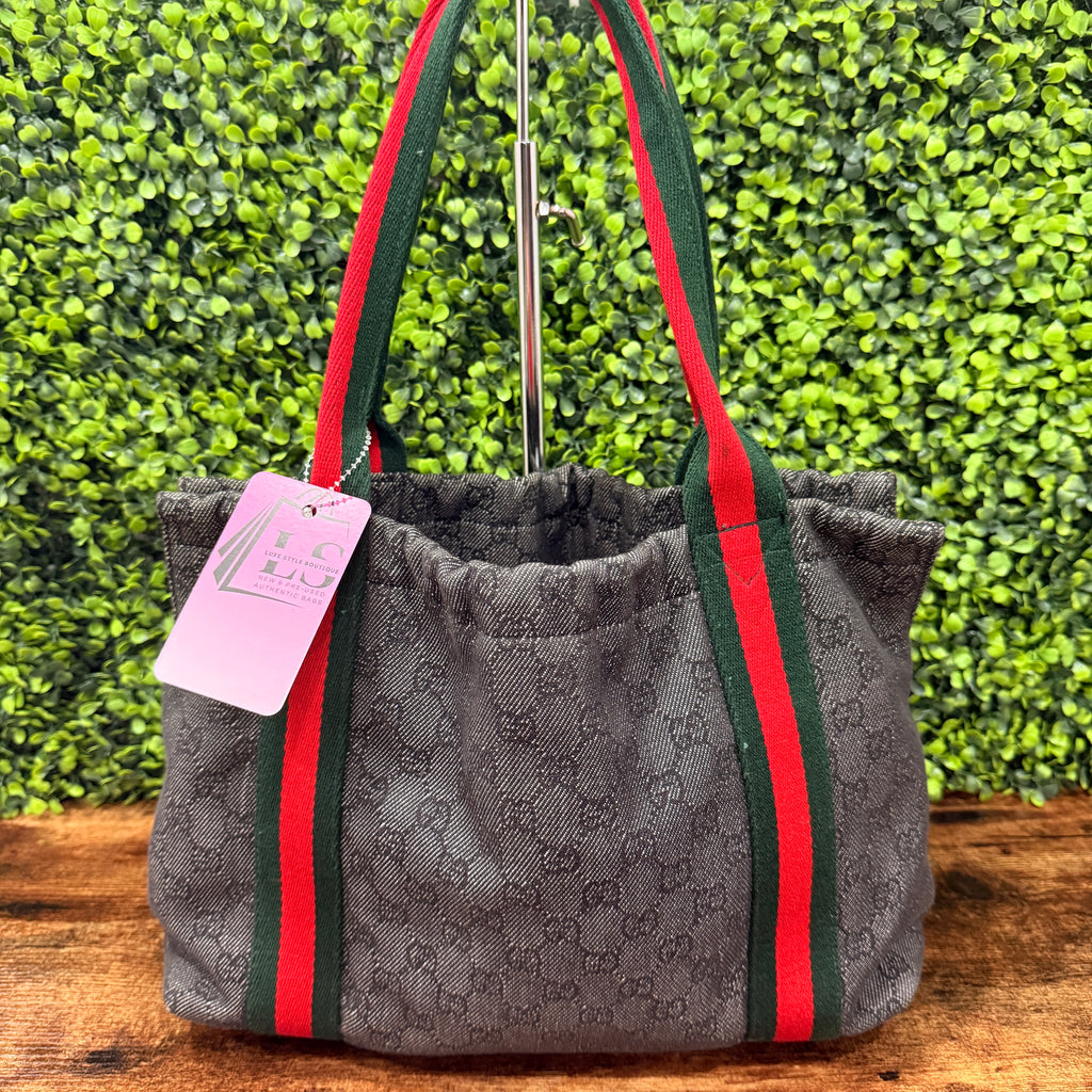 Gucci Black GG Canvas Tote