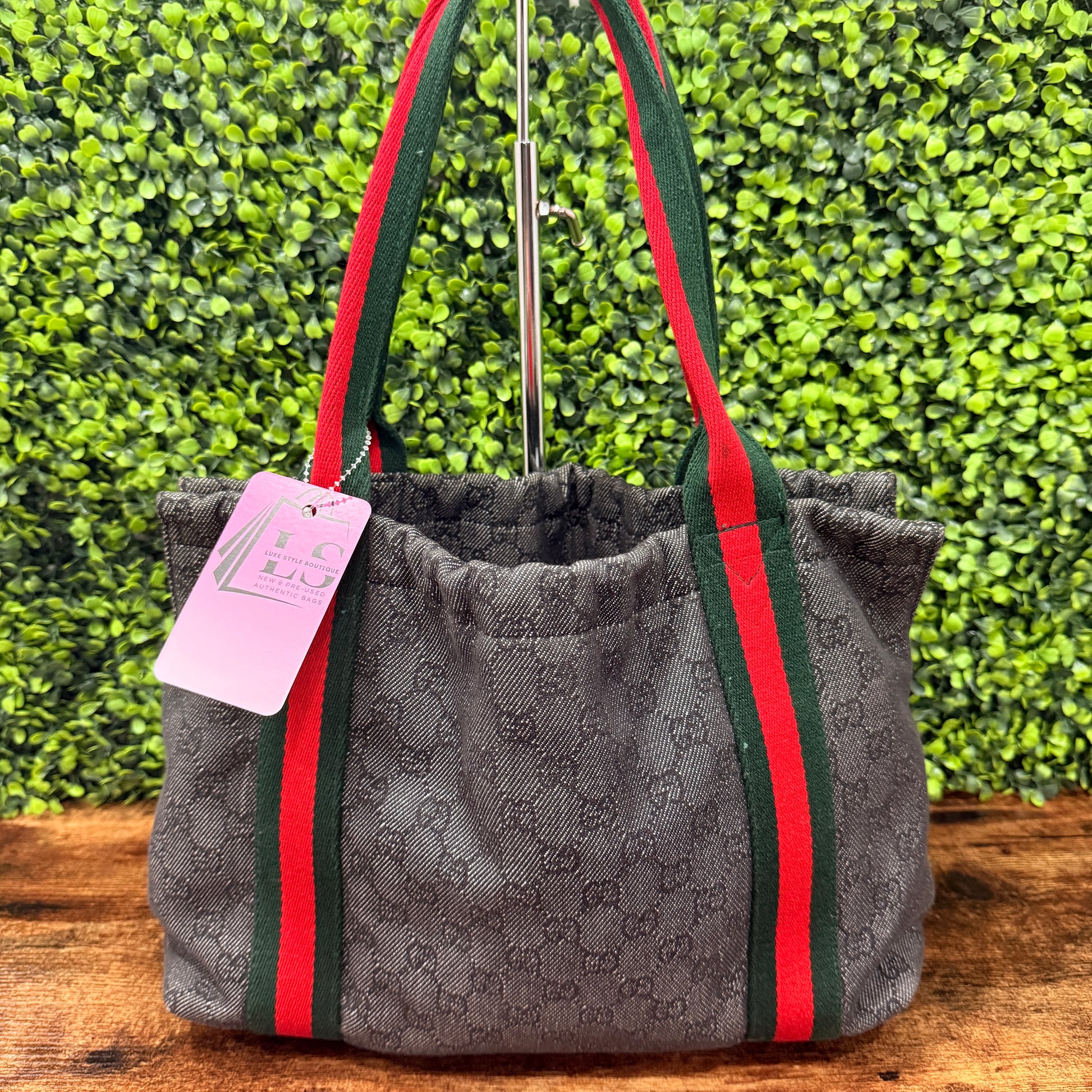 Gucci Black GG Canvas Tote