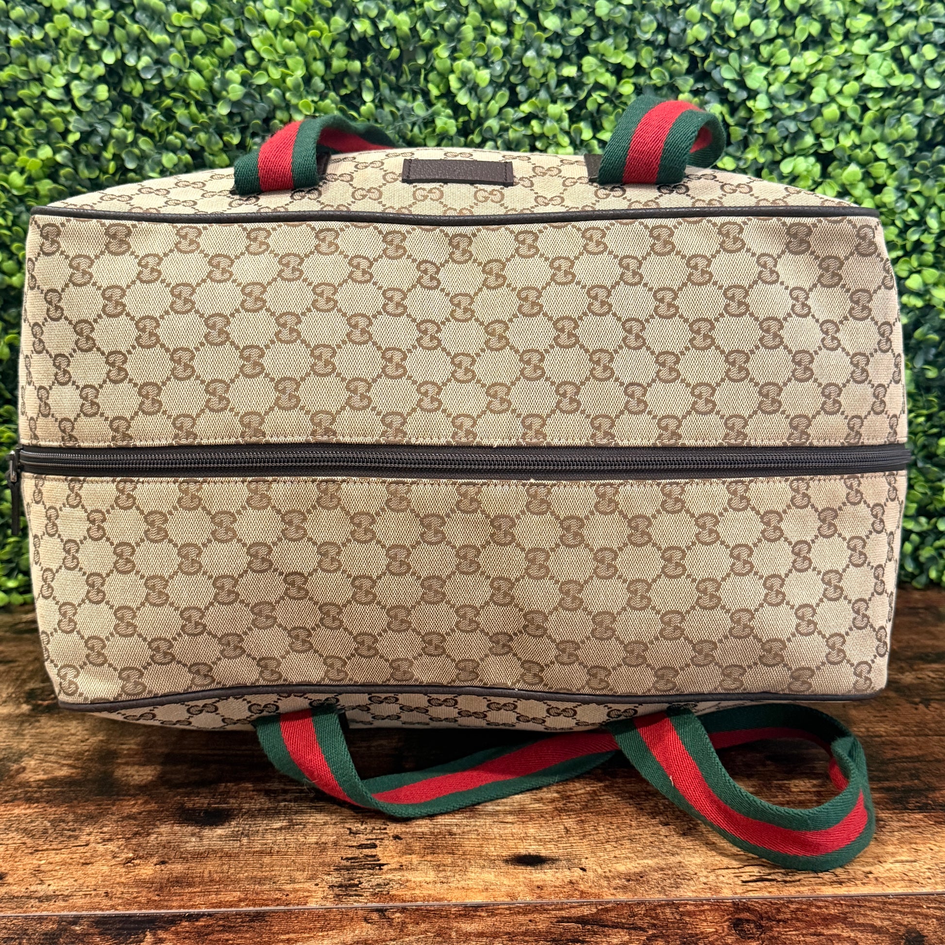 Gucci GG Canvas Web Duffle Bag