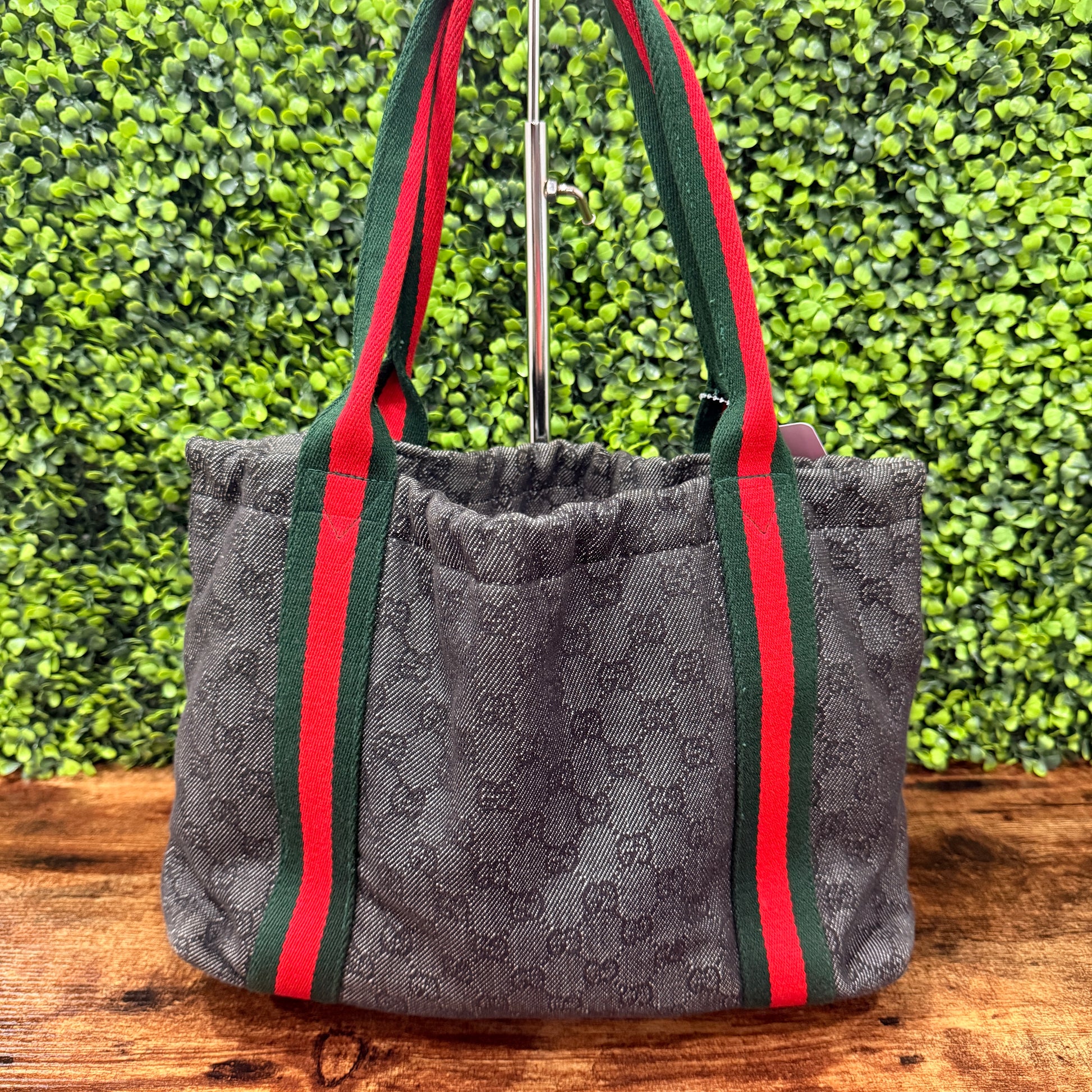 Gucci Black GG Canvas Tote