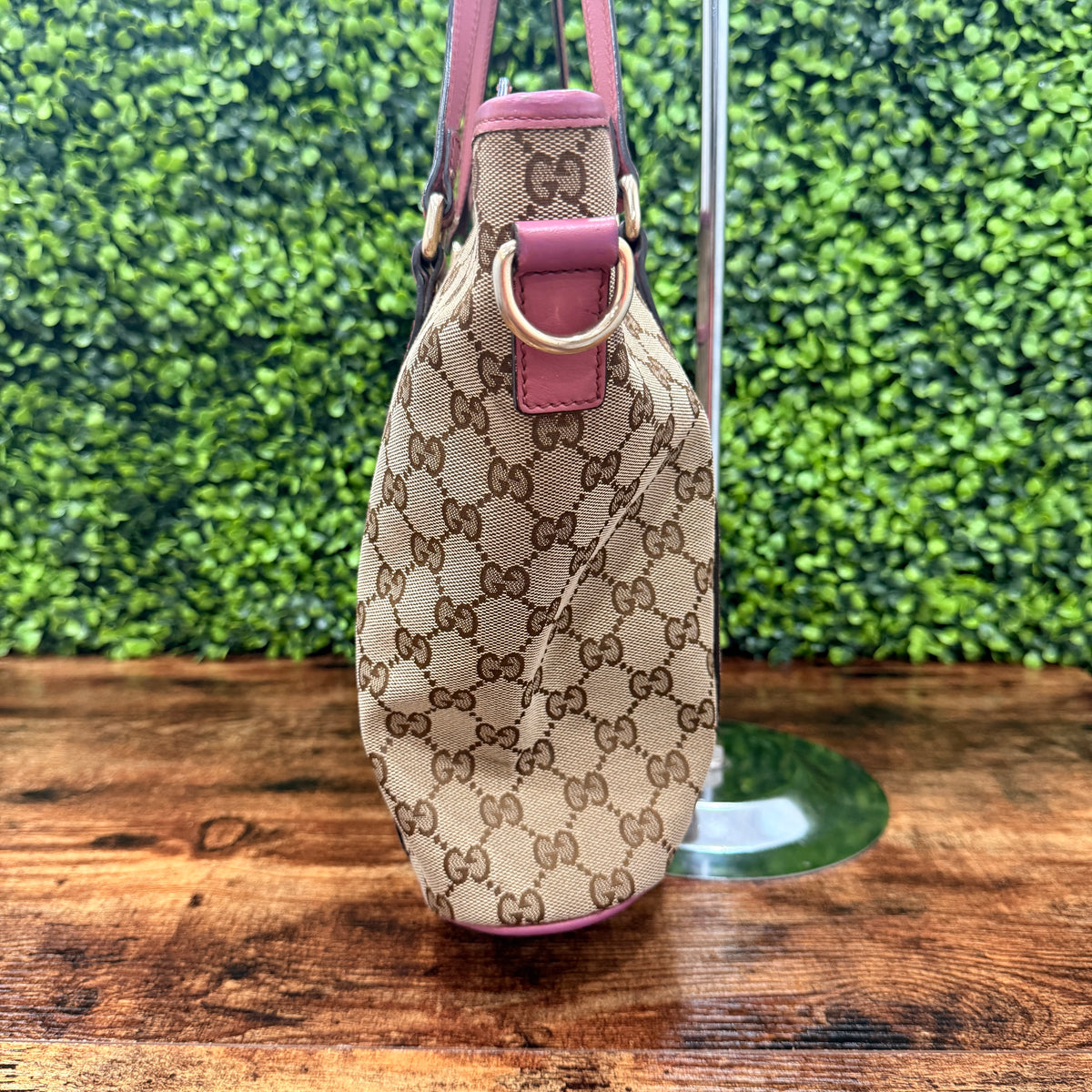 Gucci Canvas Bag Brown & Pink