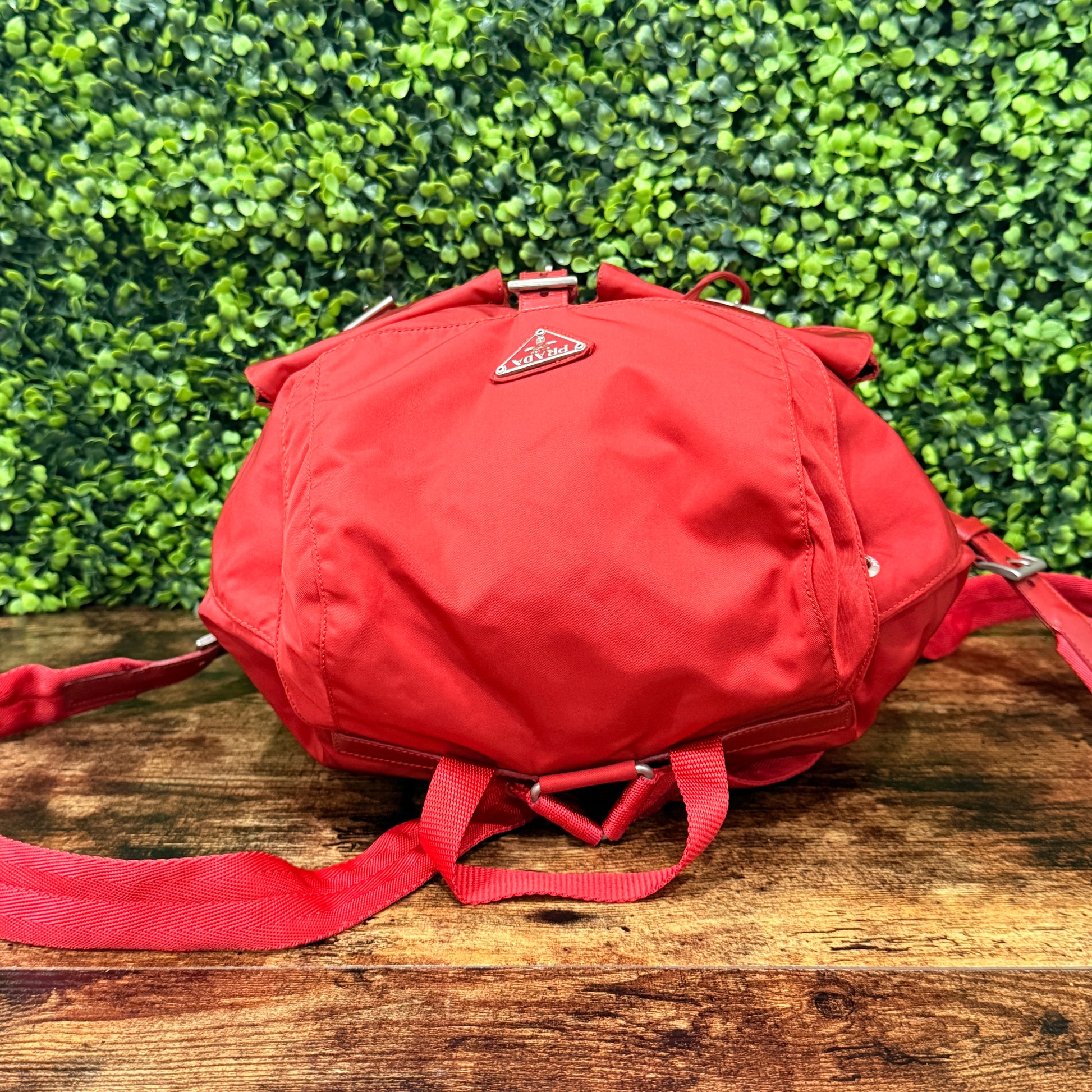 Prada Tessuto Vela Nylon Backpack Red