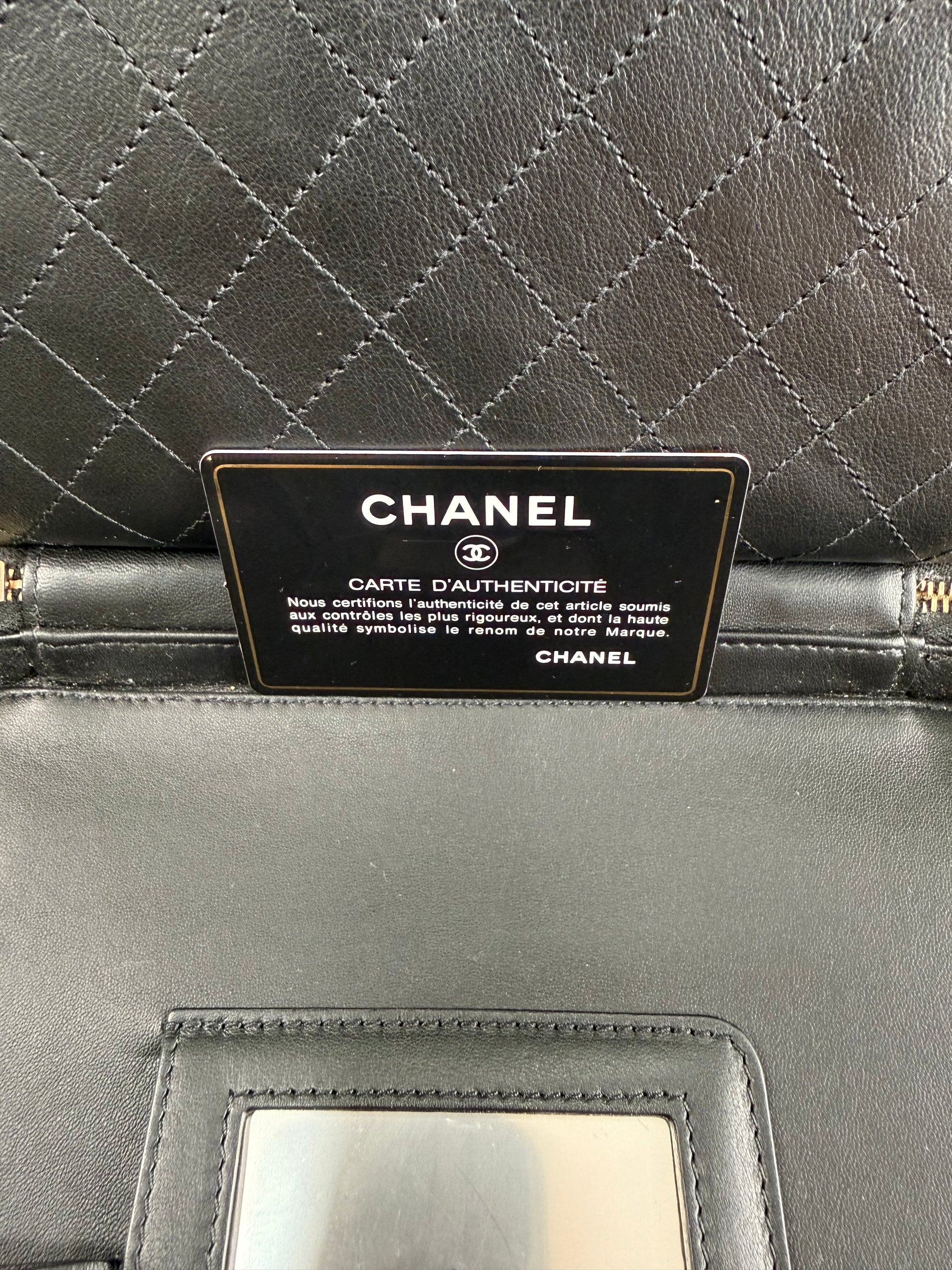 Chanel Filigree Quilted Caviar Vanity Case