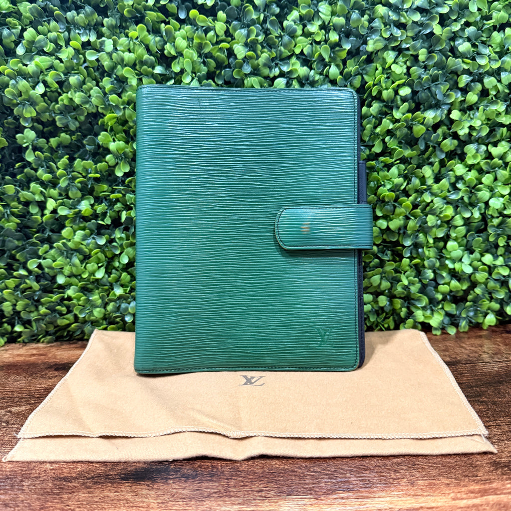 Louis Vuitton Green Epi Leather Agenda GM