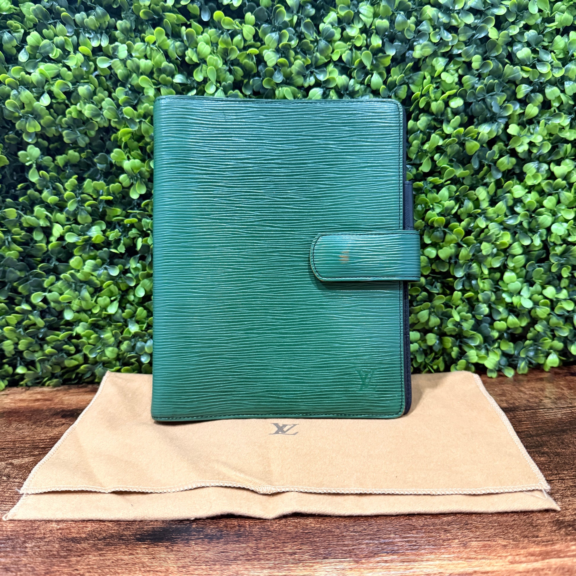 Louis Vuitton Green Epi Leather Agenda GM