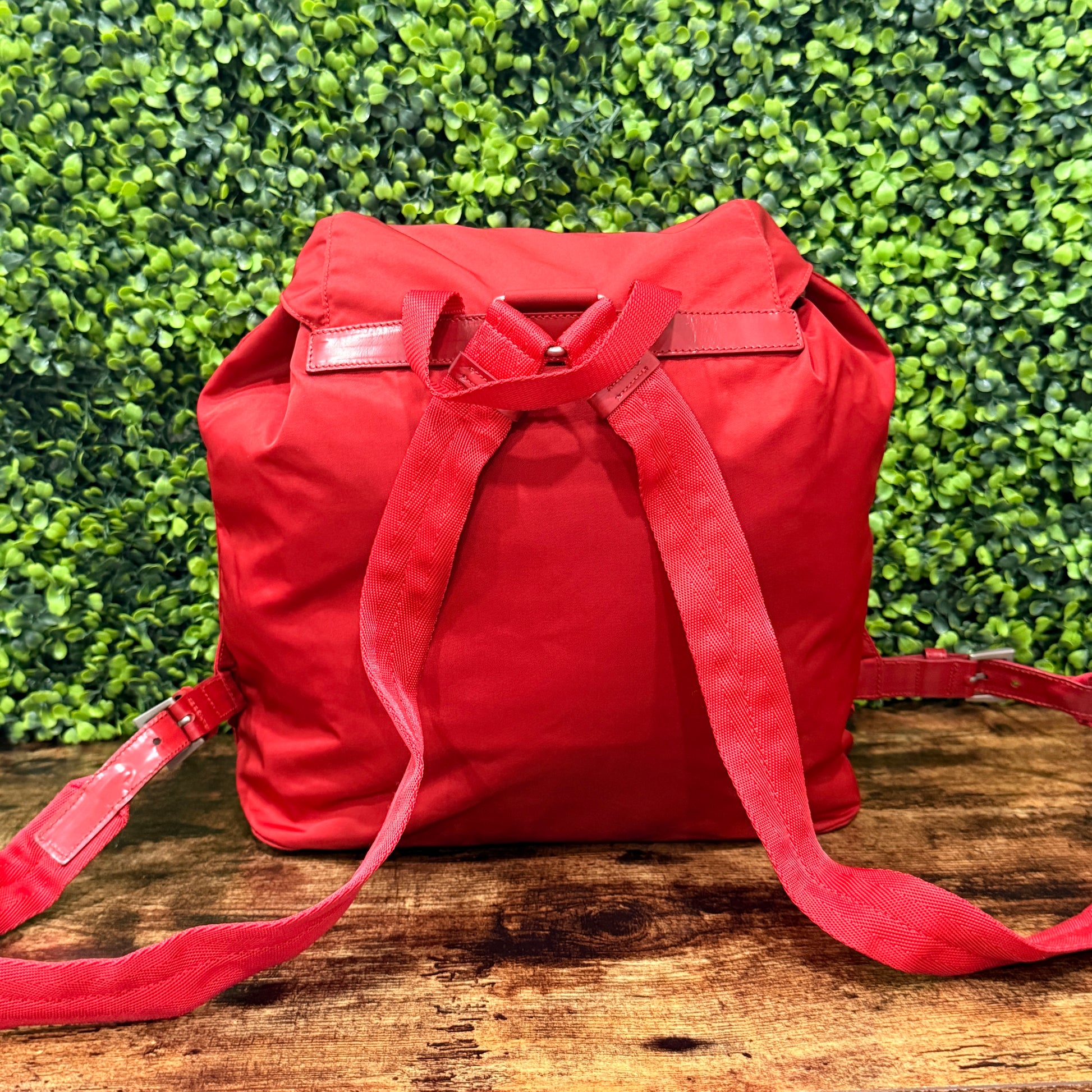 Prada Tessuto Vela Nylon Backpack Red