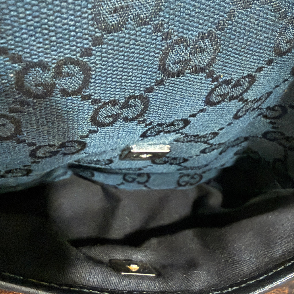 Gucci GG Black Canvas Messenger Crossbody