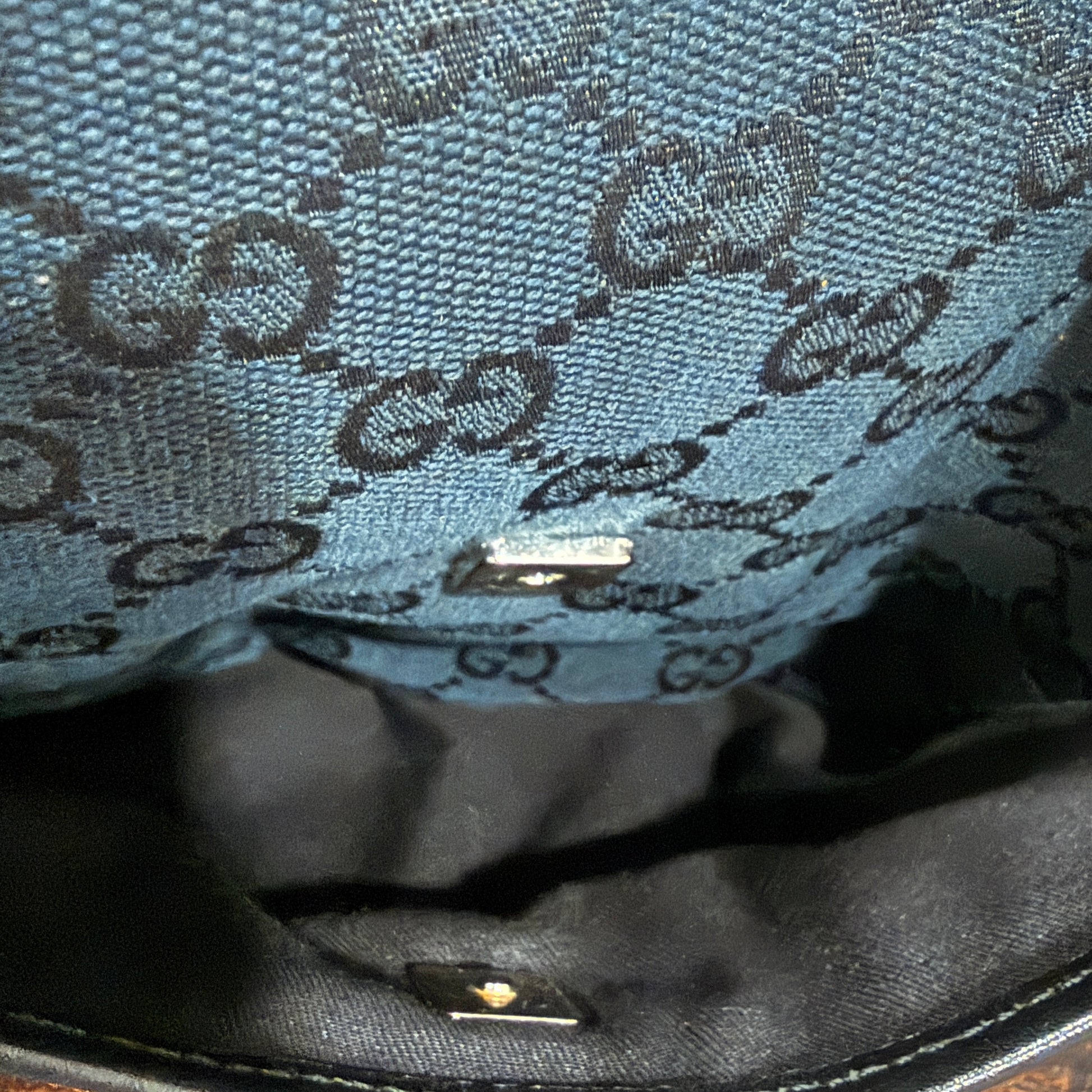Gucci GG Black Canvas Messenger Crossbody