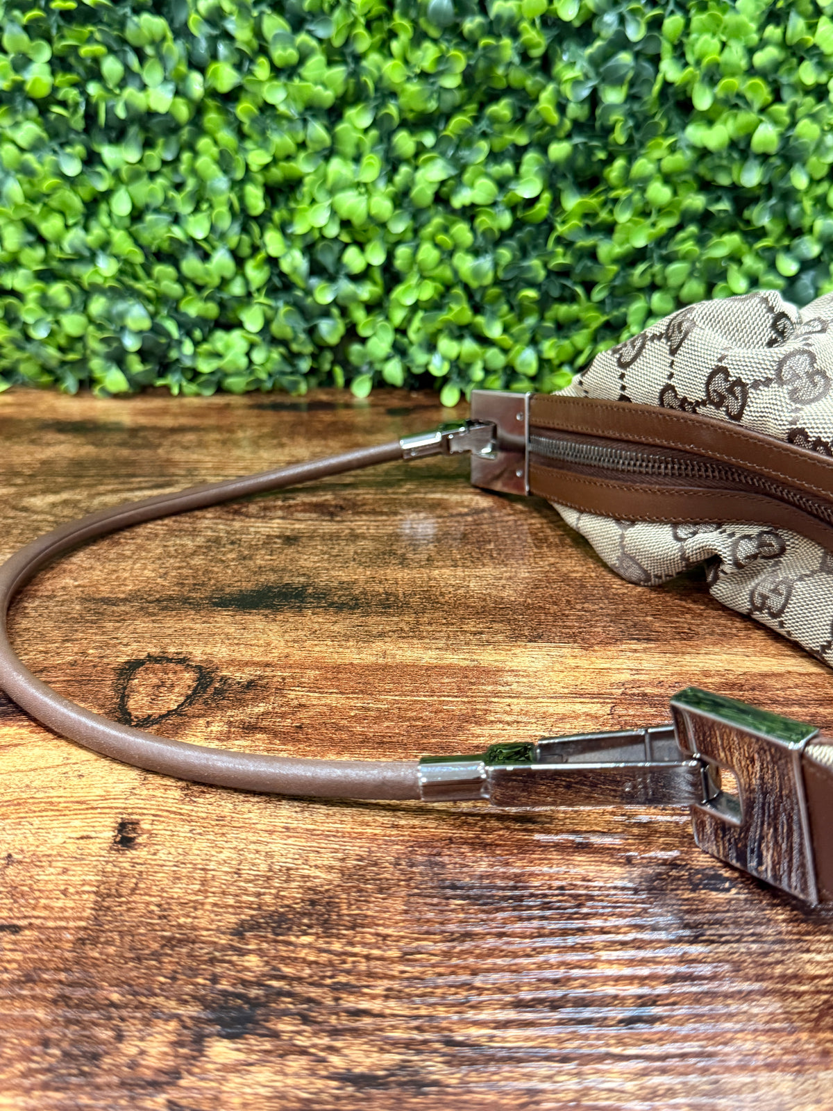 Gucci Vintage GG Canvas Shoulder Bag