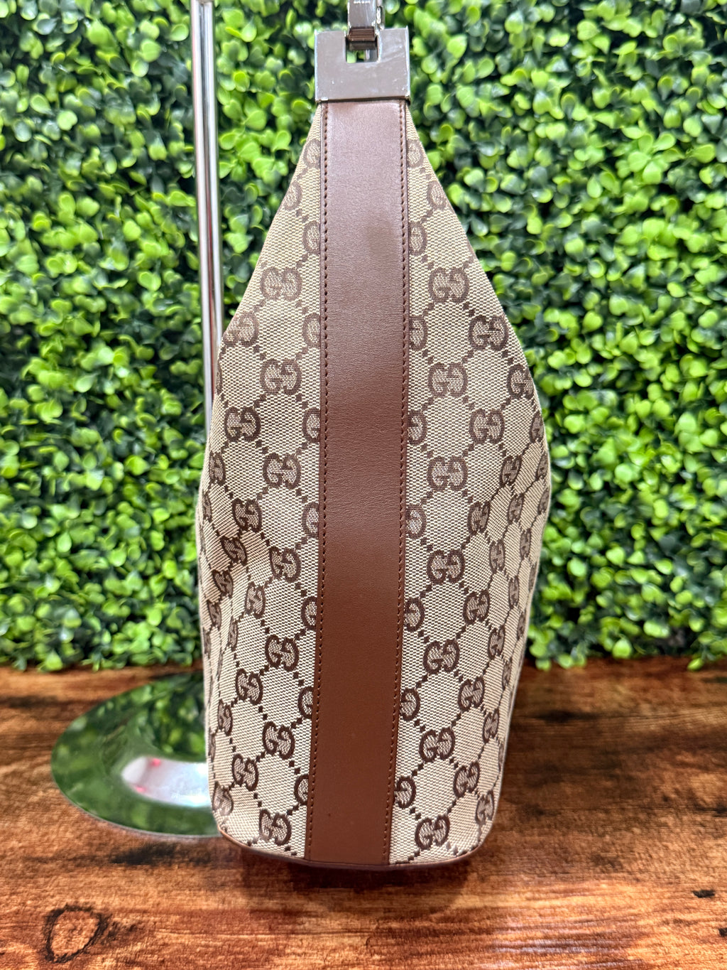 Gucci Vintage GG Canvas Shoulder Bag