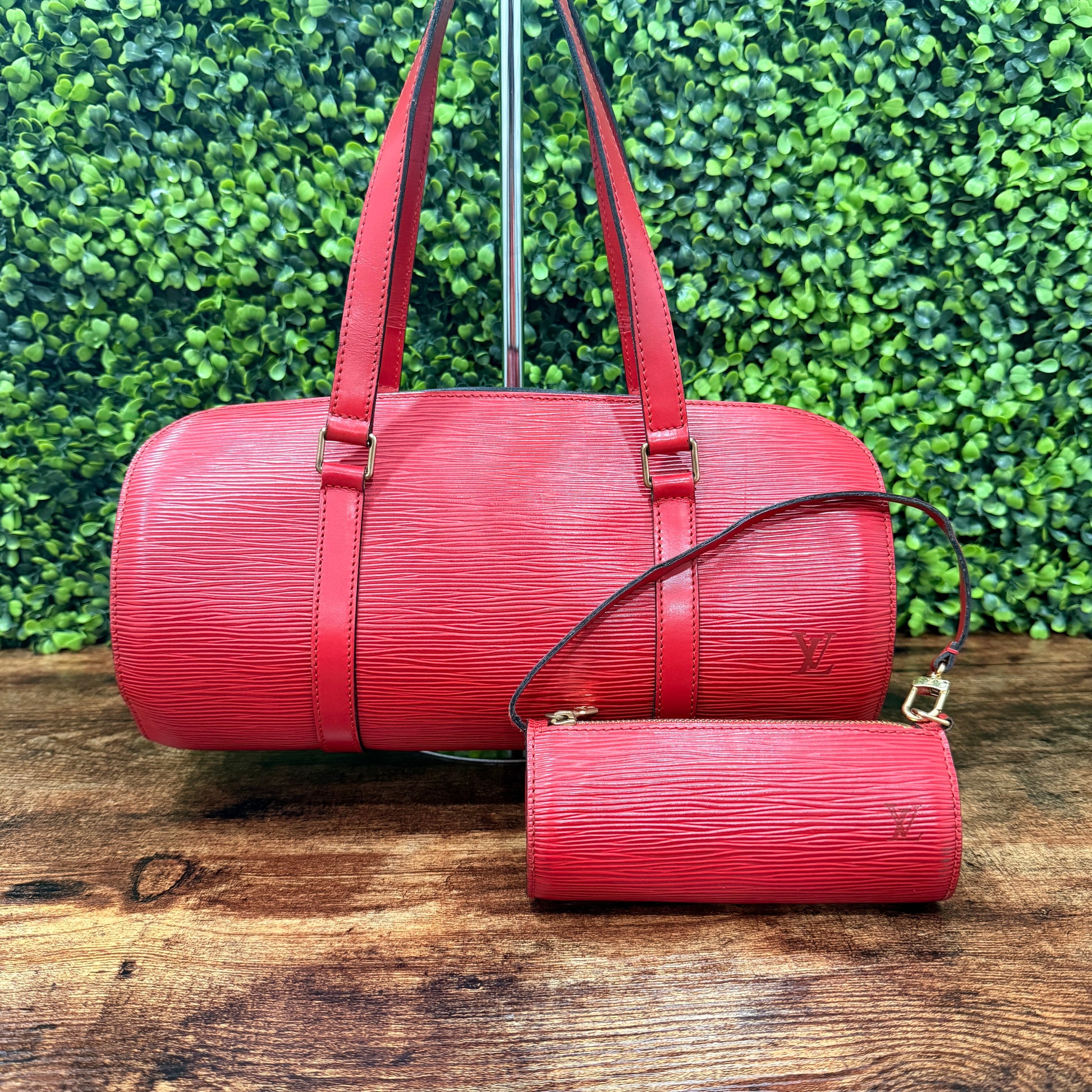 Louis Vuitton Red Pavilion Bag Epi