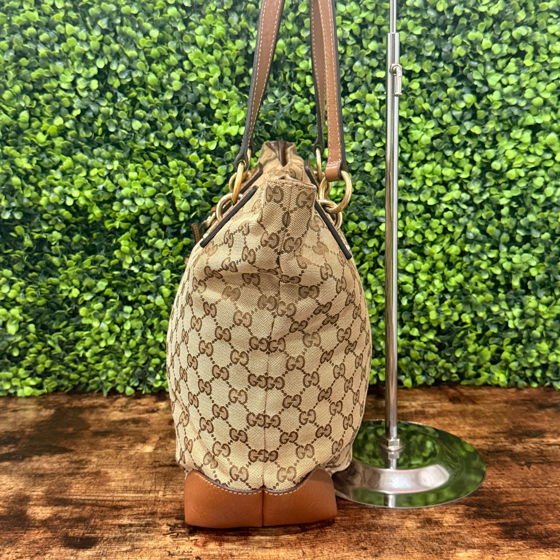 Gucci GG Canvas Charm Medium Tote